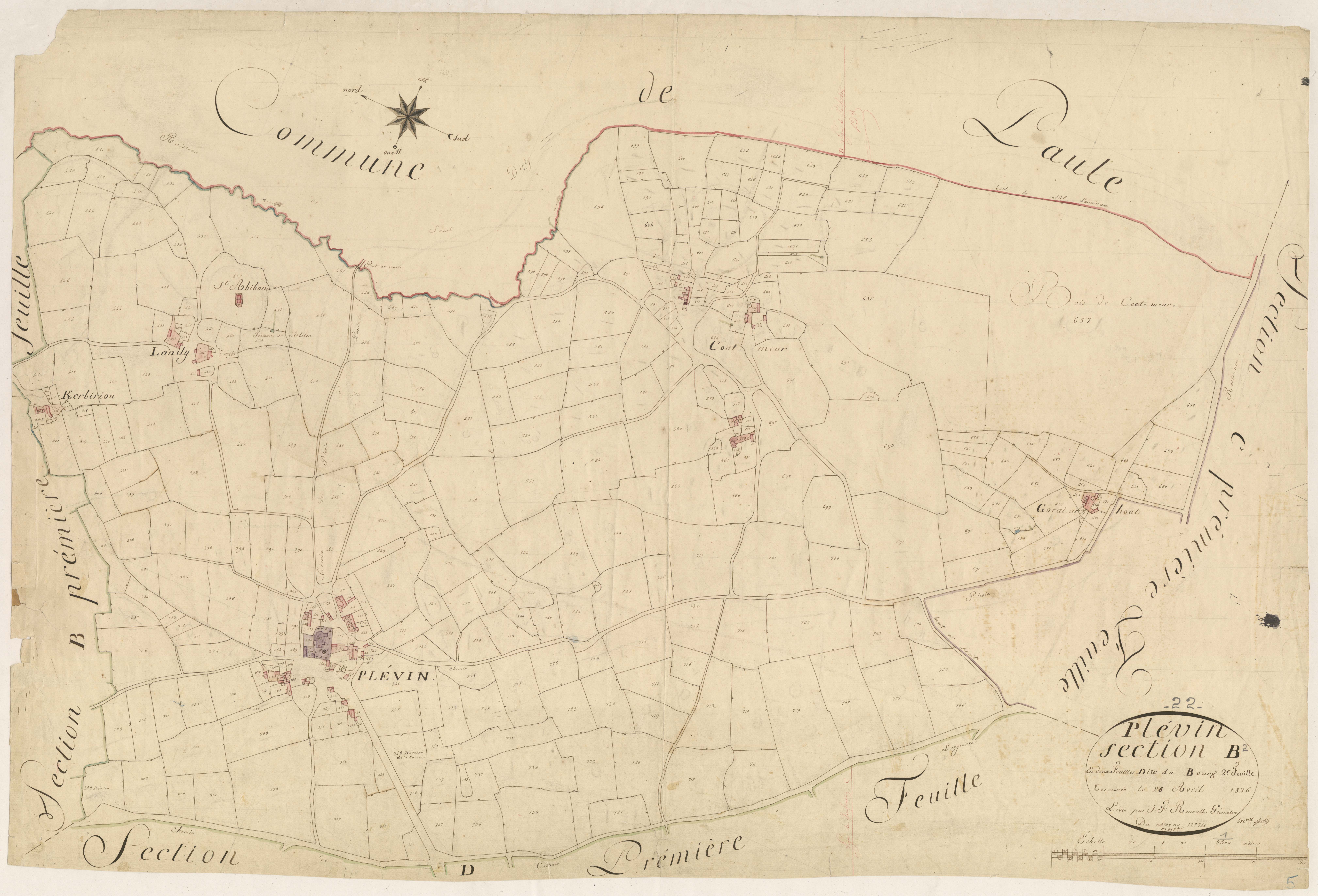 Plévin - Section B, 2e feuille