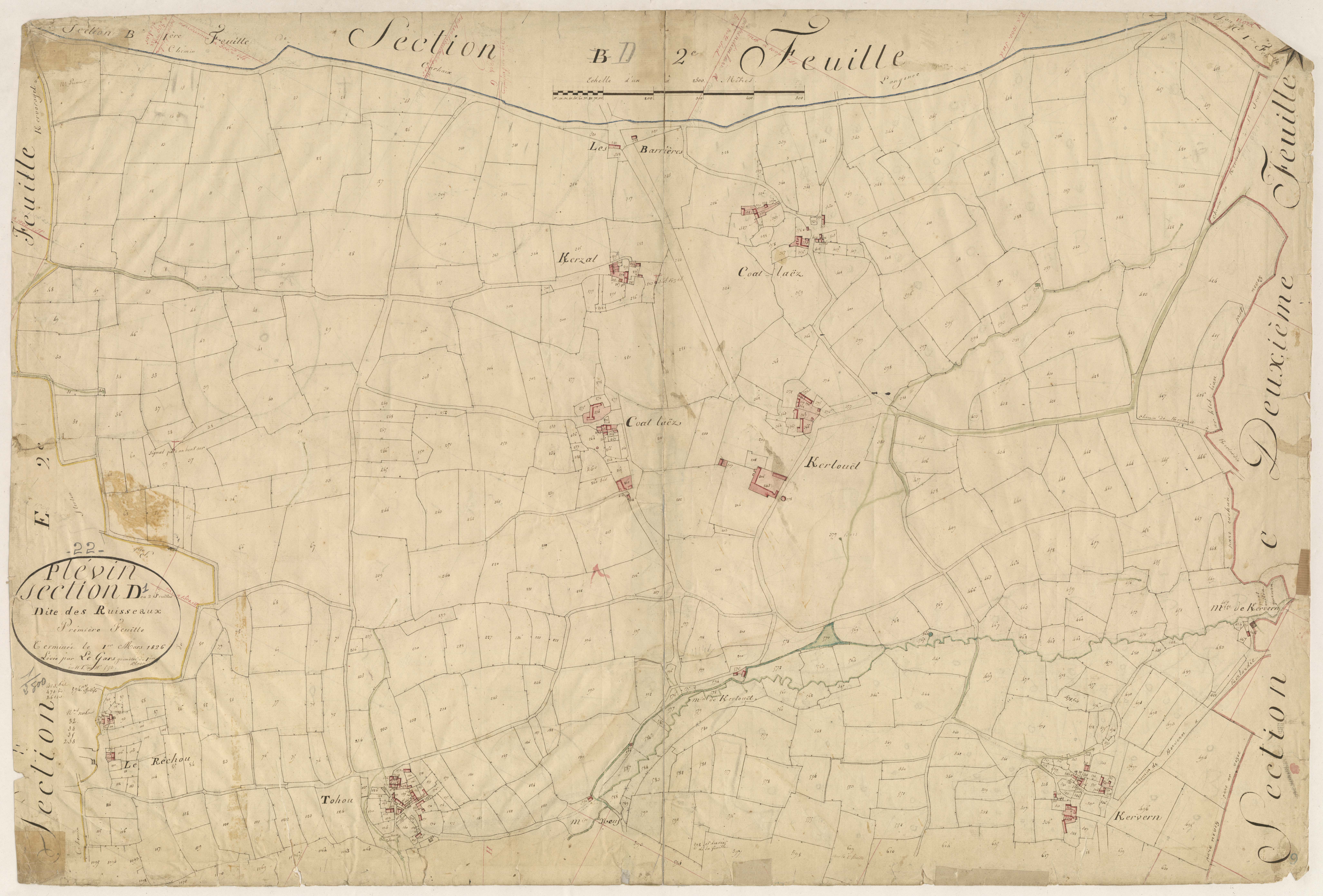 Plévin - Section D, 1re feuille
