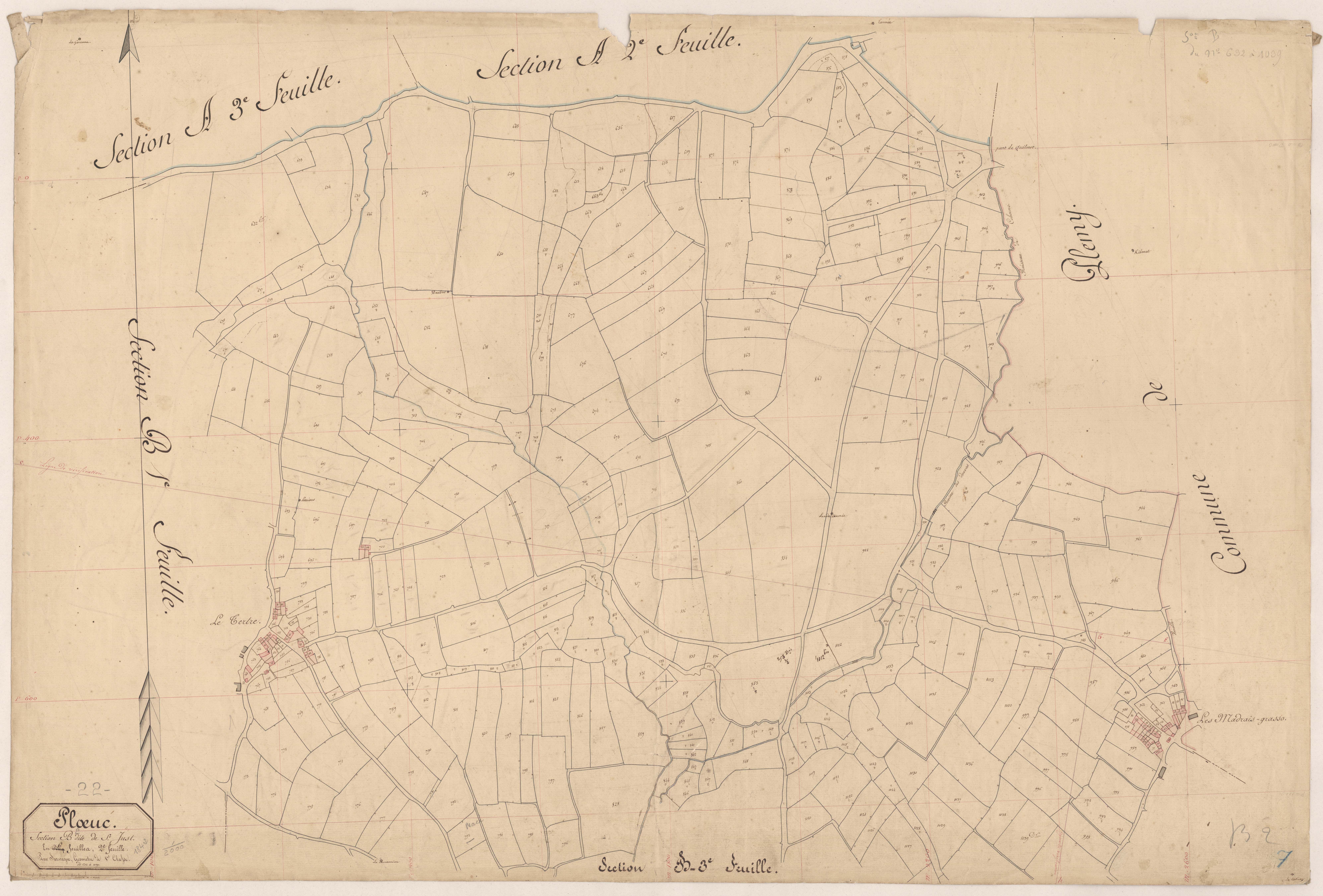 Plœuc-sur-Lié - Section B, 2e feuille