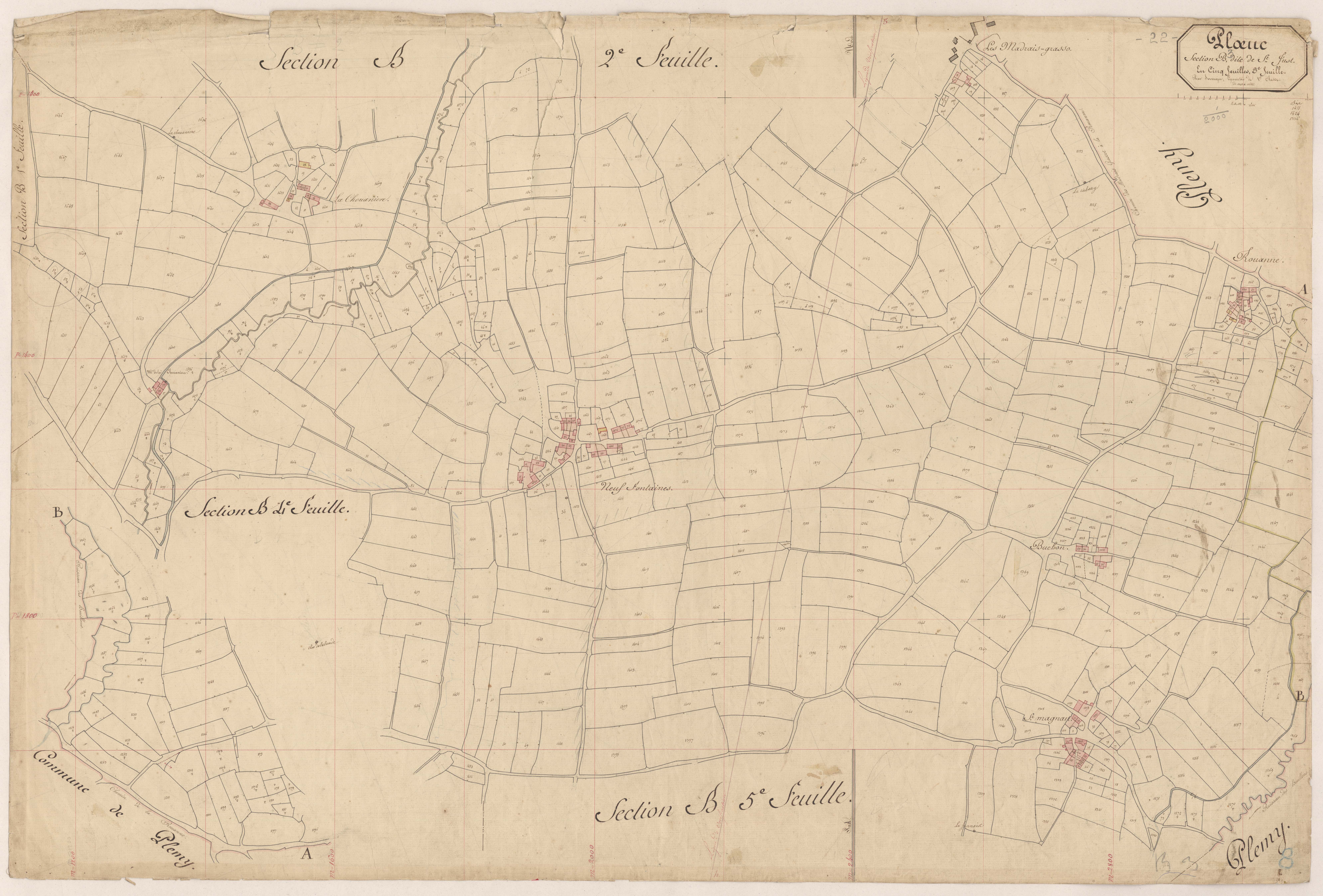 Plœuc-sur-Lié - Section B, 3e feuille