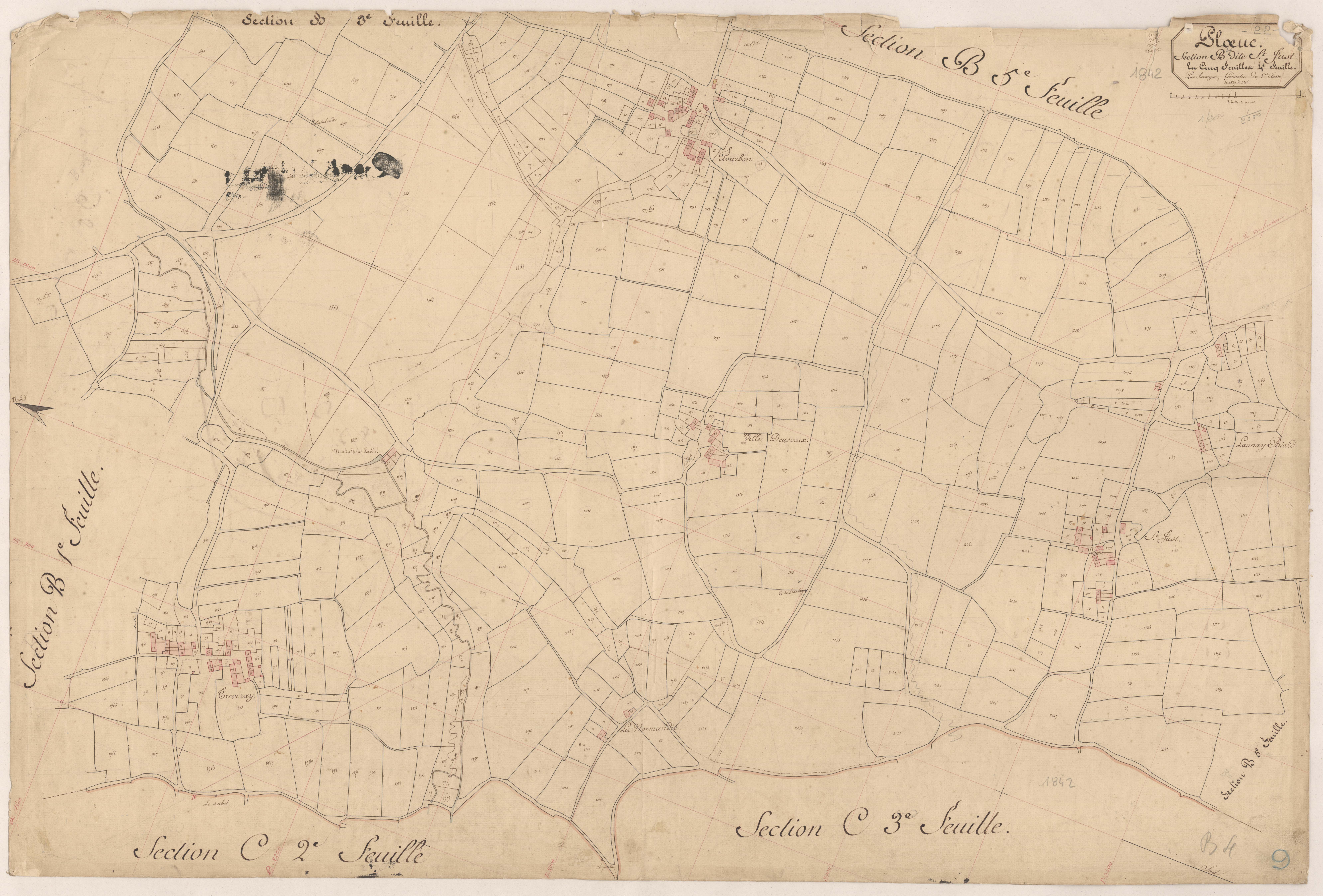 Plœuc-sur-Lié - Section B, 4e feuille