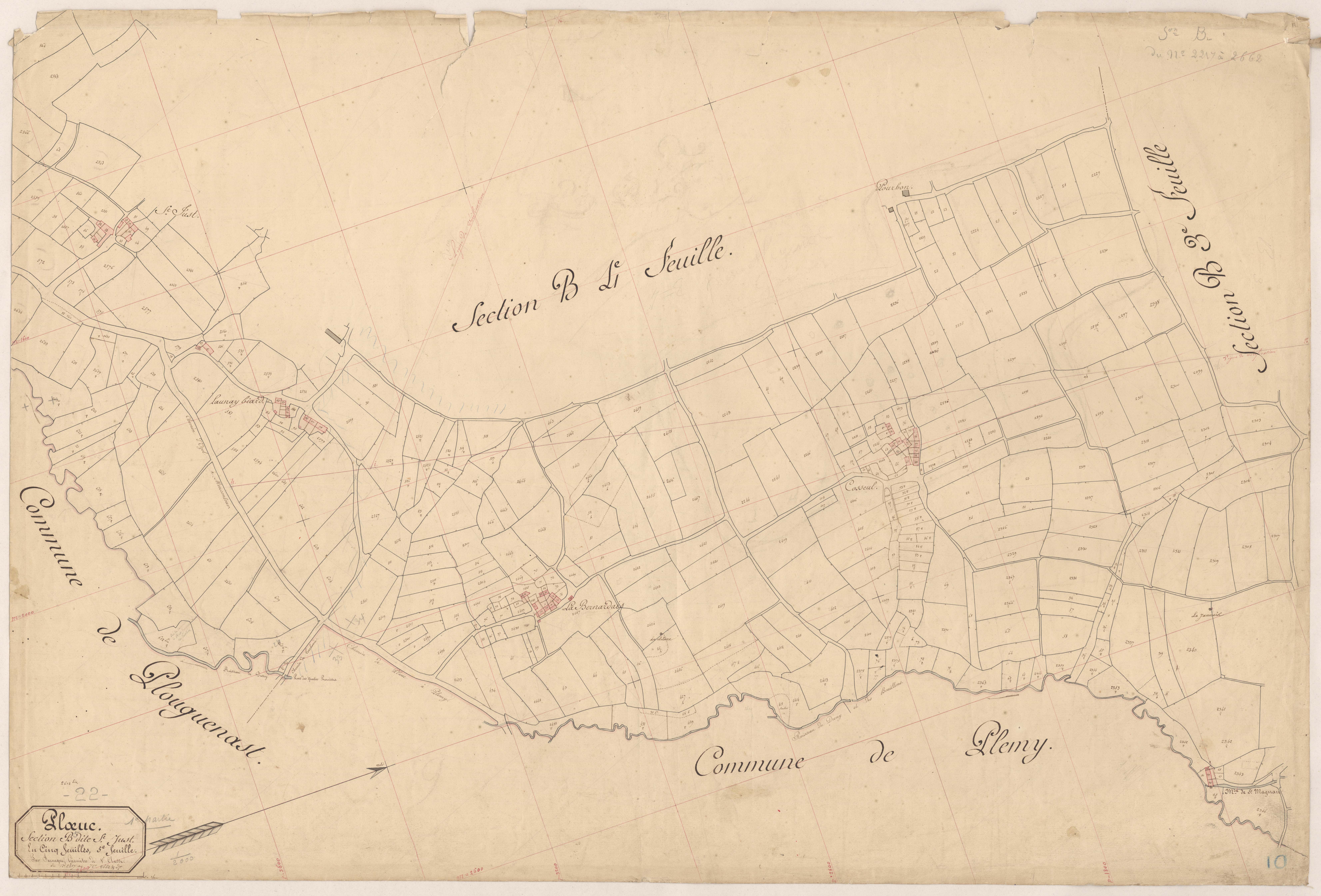 Plœuc-sur-Lié - Section B, 5e feuille