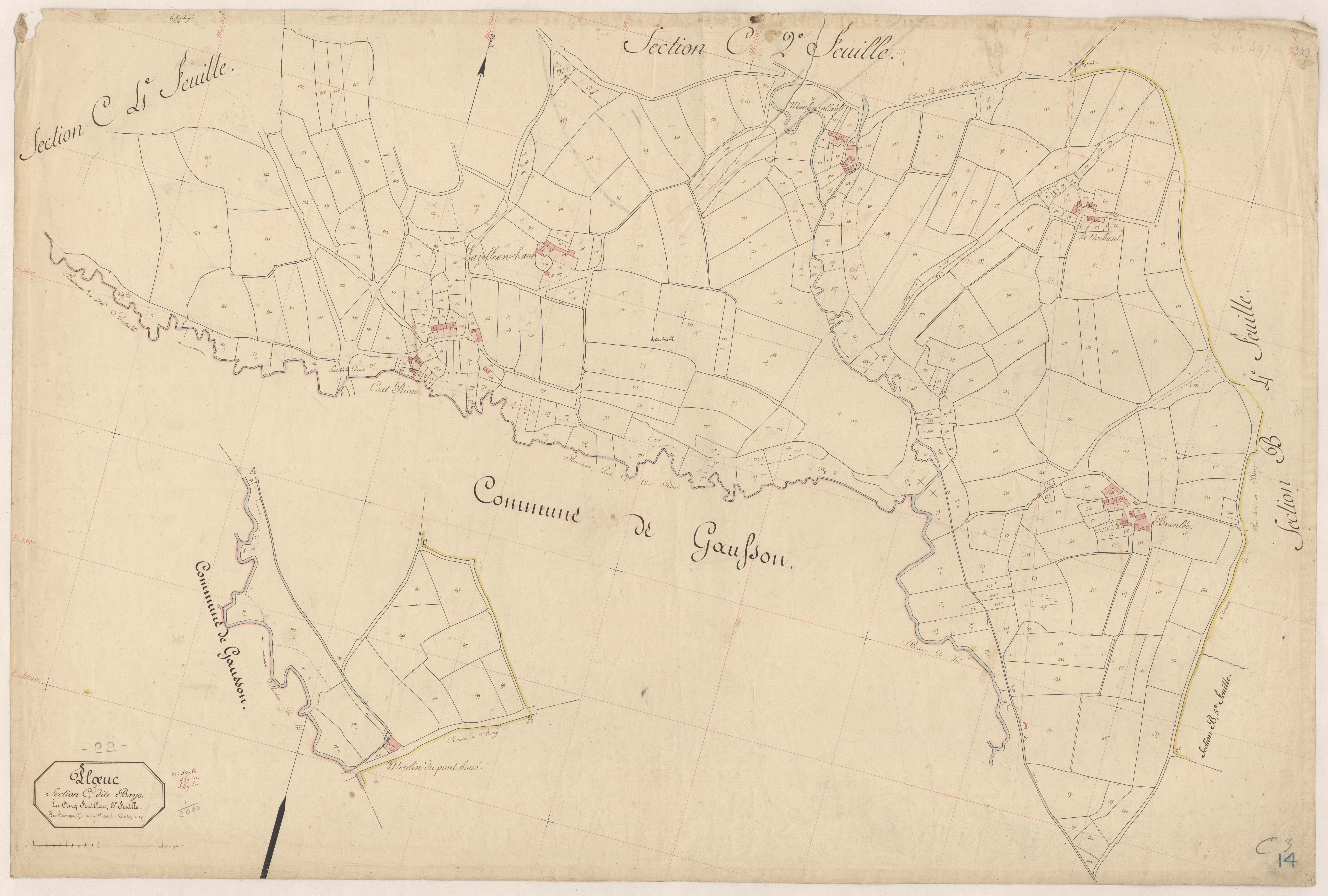 Plœuc-sur-Lié - Section C, 3e feuille