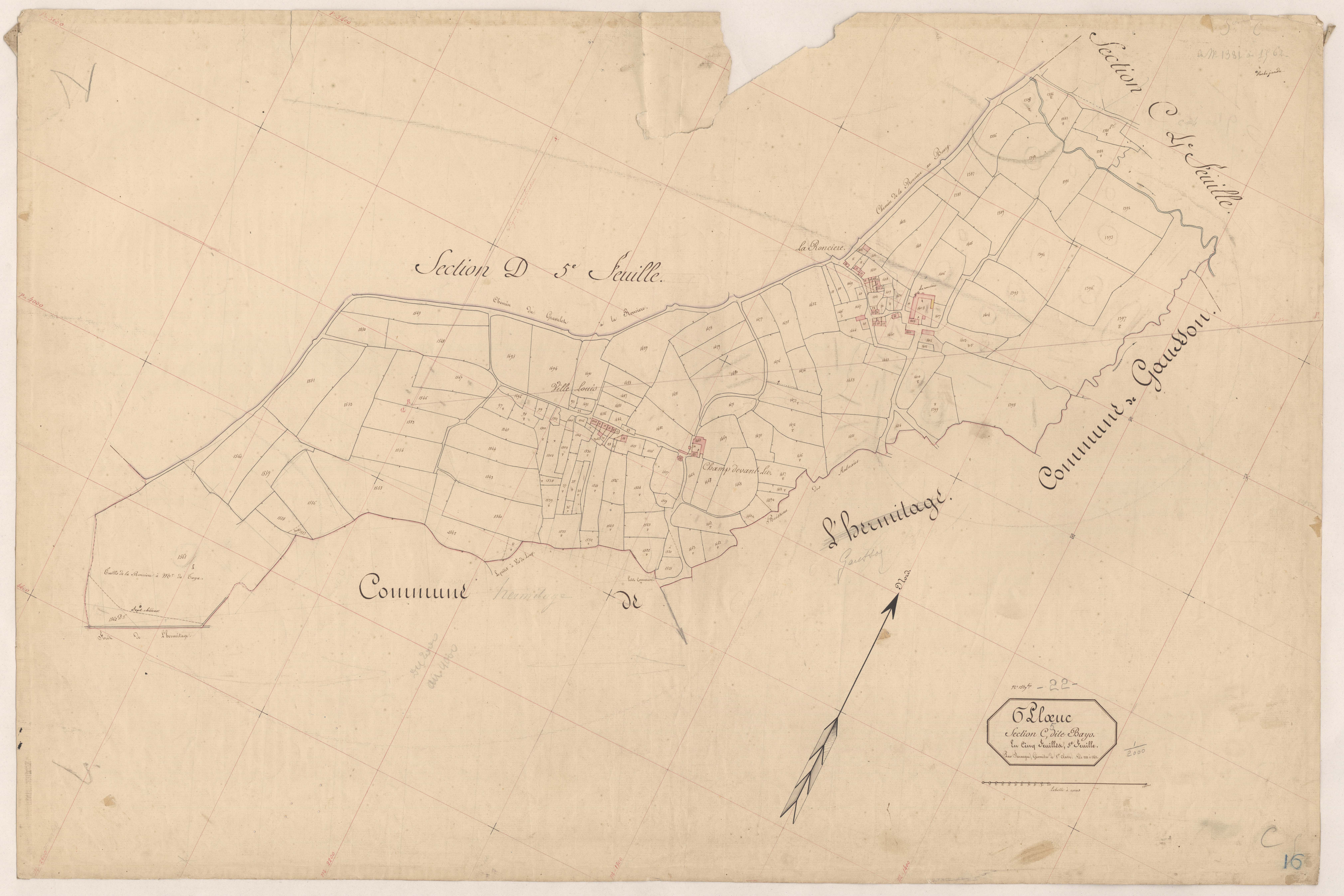 Plœuc-sur-Lié - Section C, 5e feuille
