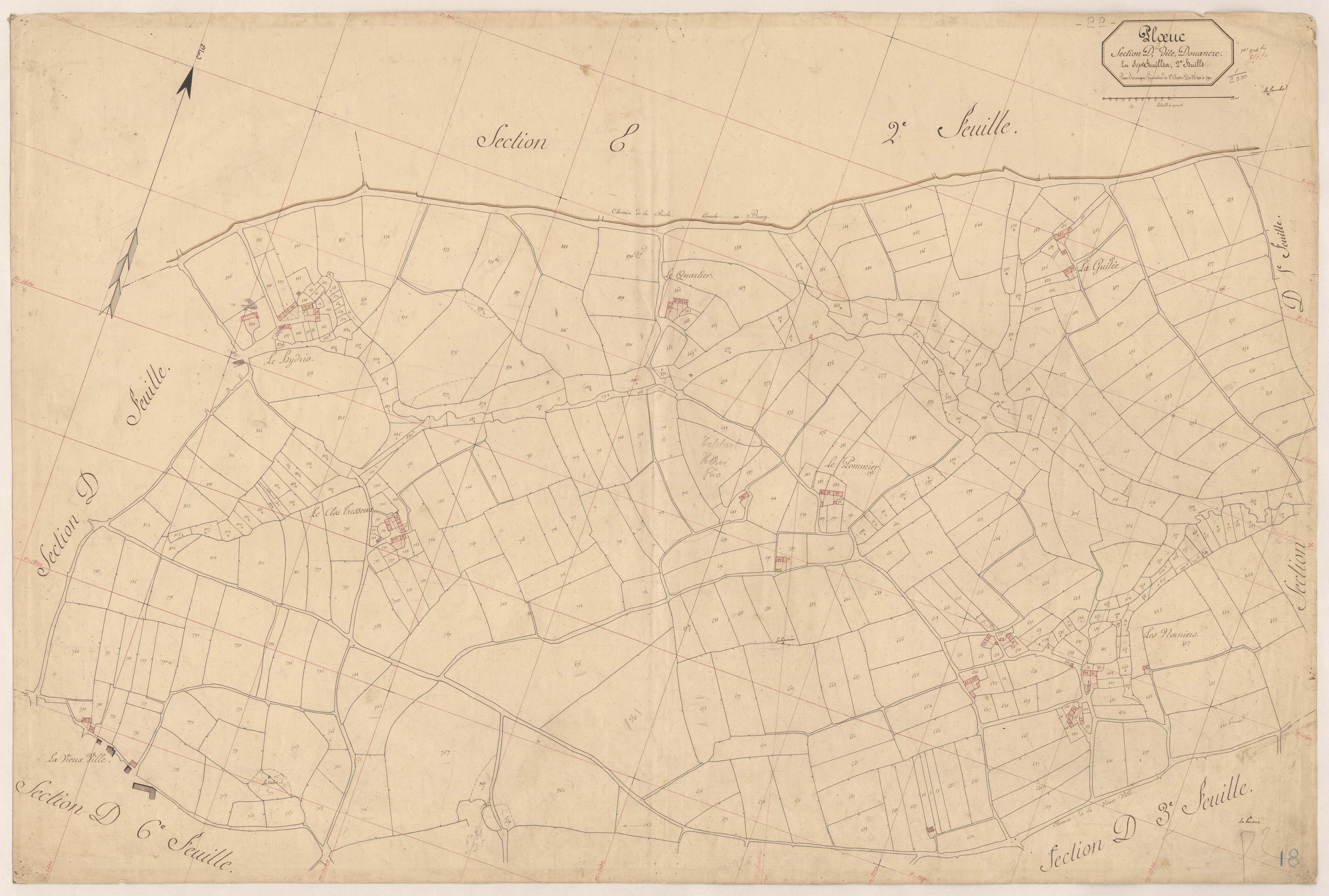 Plœuc-sur-Lié - Section D, 2e feuille