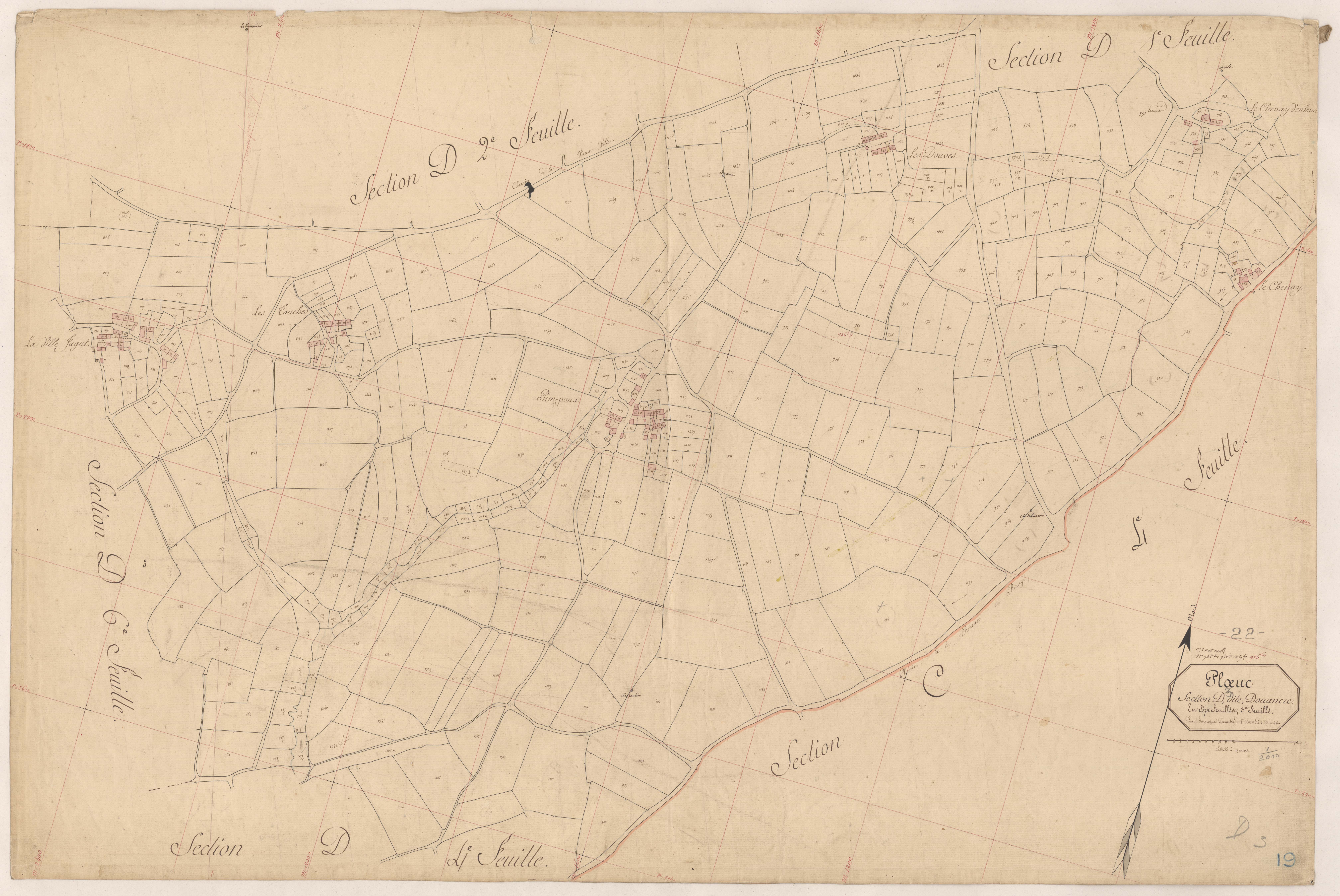 Plœuc-sur-Lié - Section D, 3e feuille