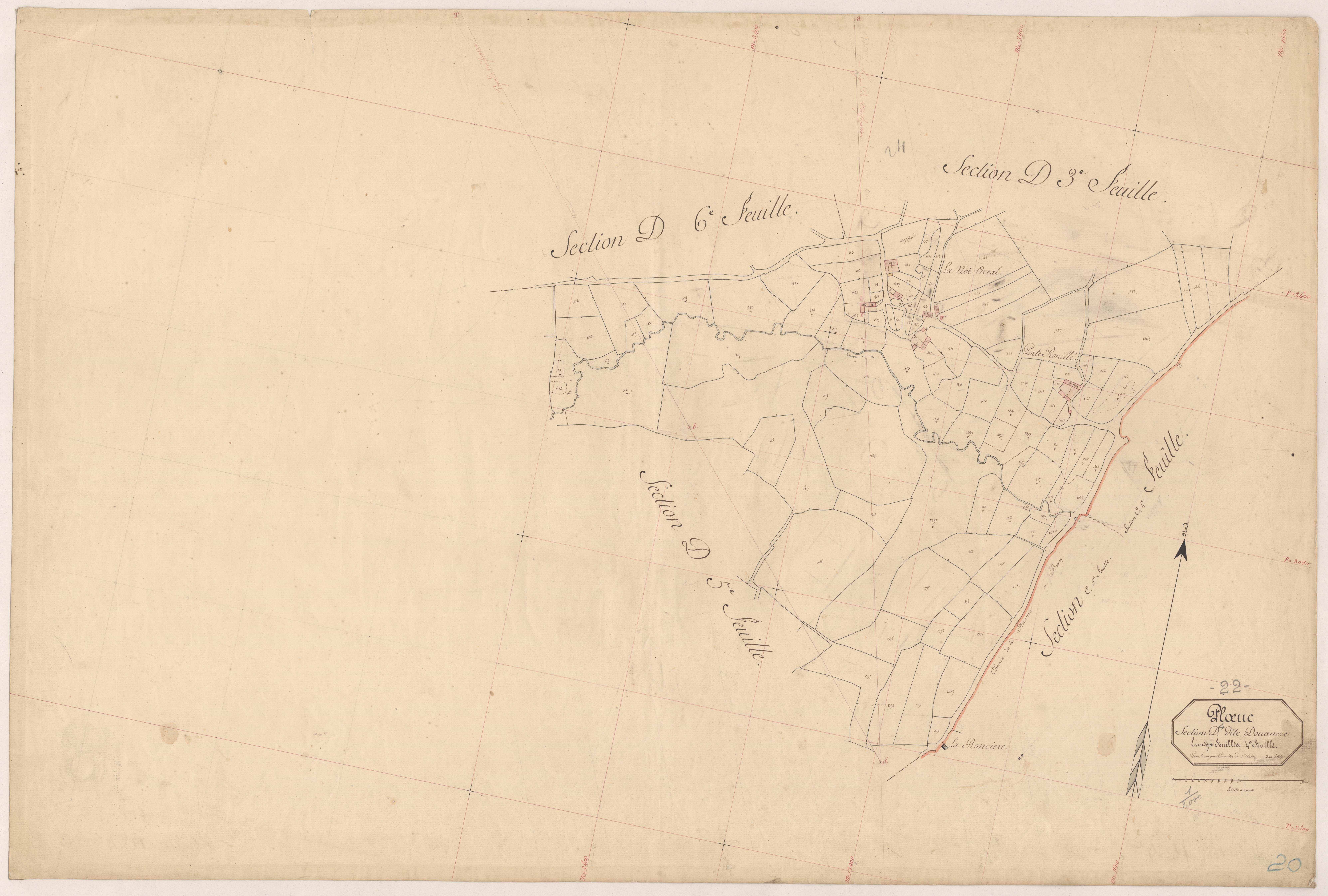 Plœuc-sur-Lié - Section D, 4e feuille