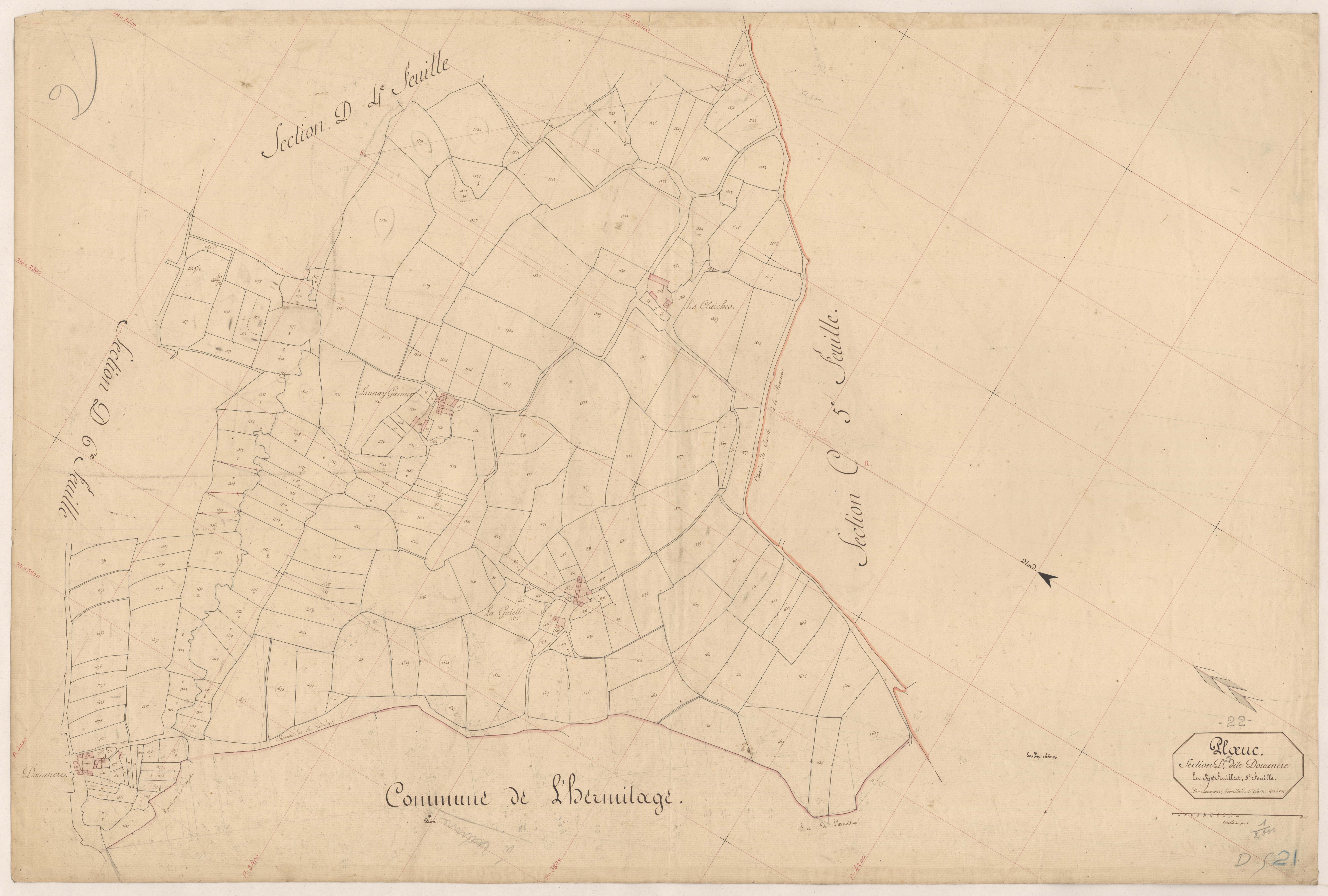 Plœuc-sur-Lié - Section D, 5e feuille