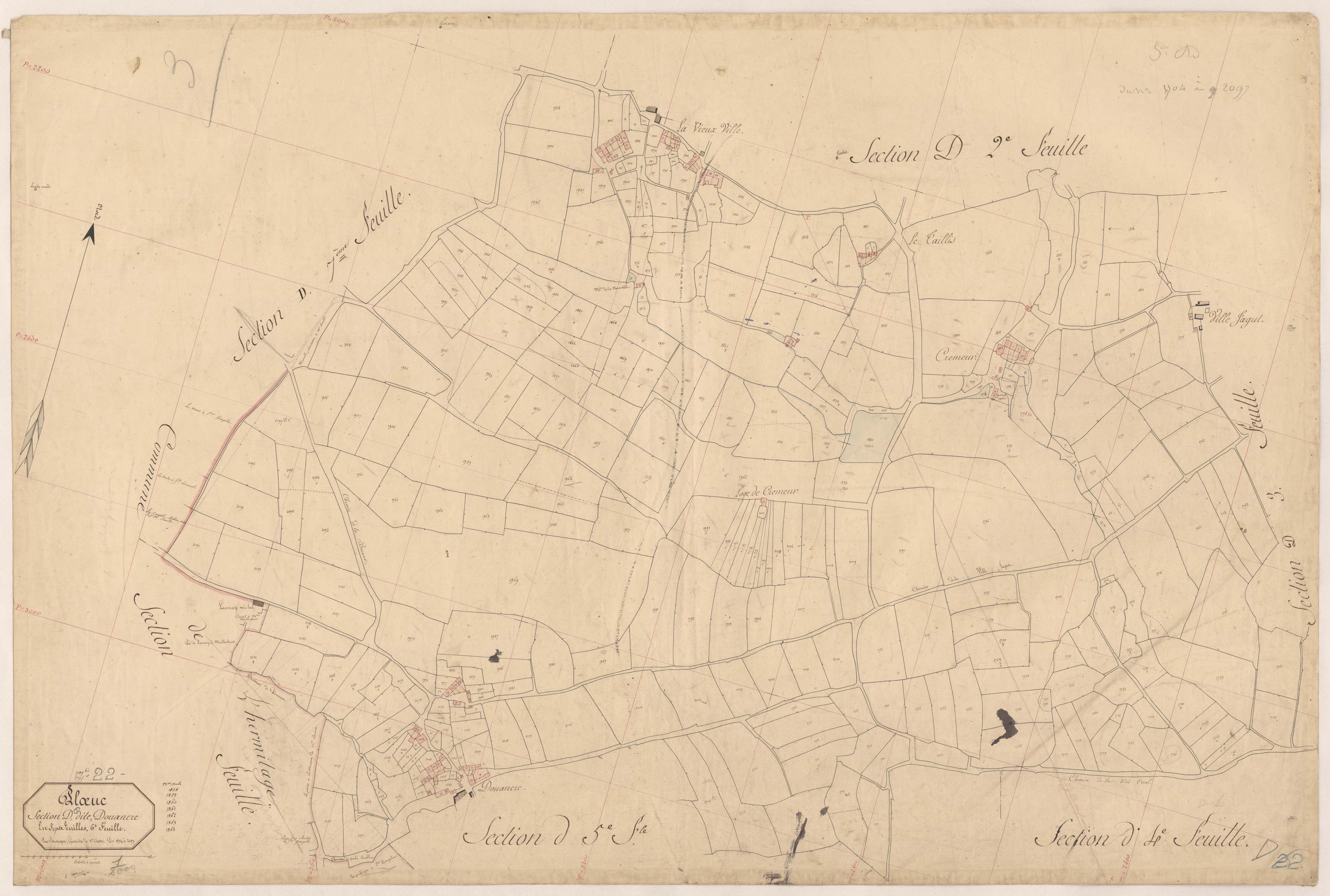 Plœuc-sur-Lié - Section D, 6e feuille