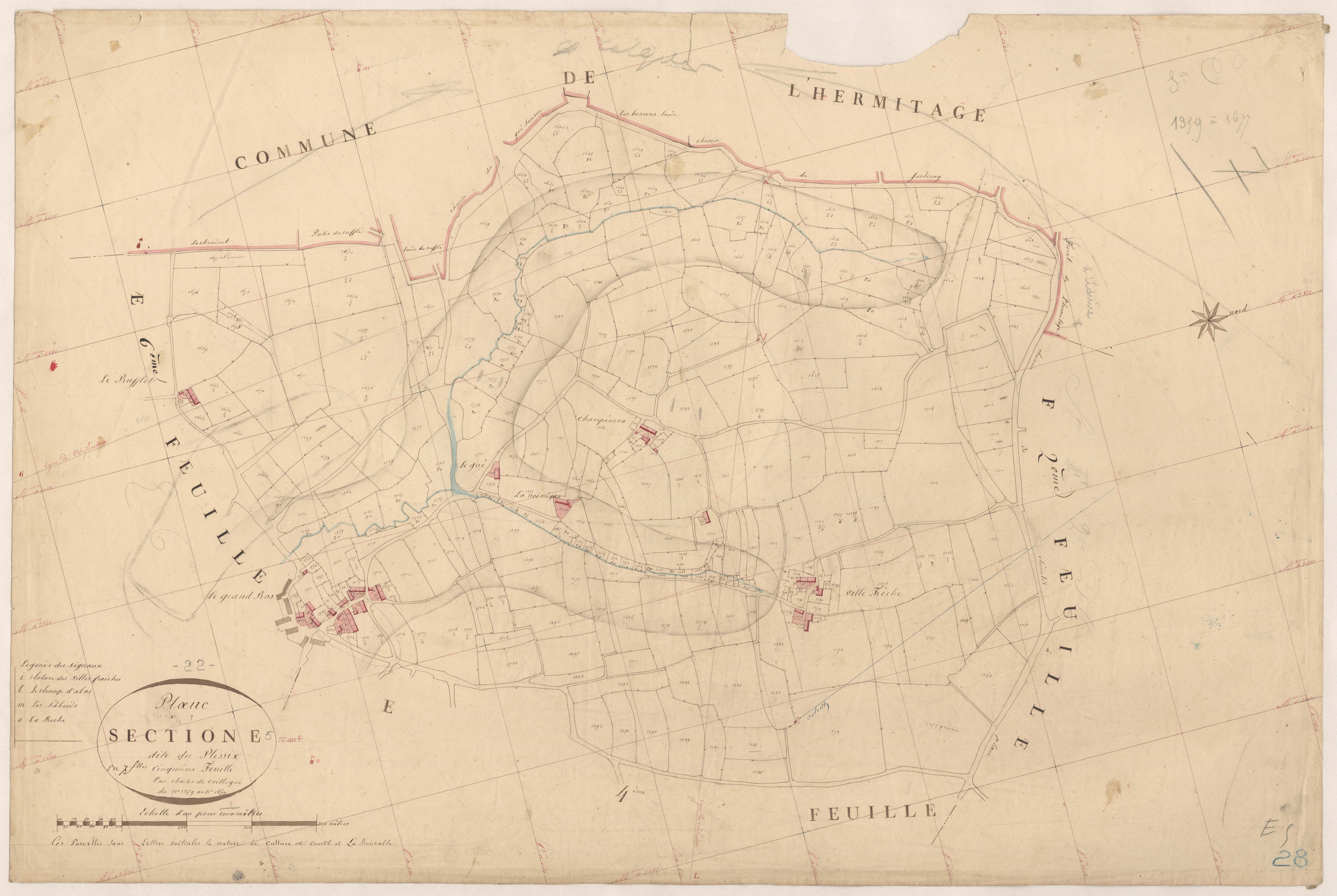 Plœuc-sur-Lié - Section E, 5e feuille