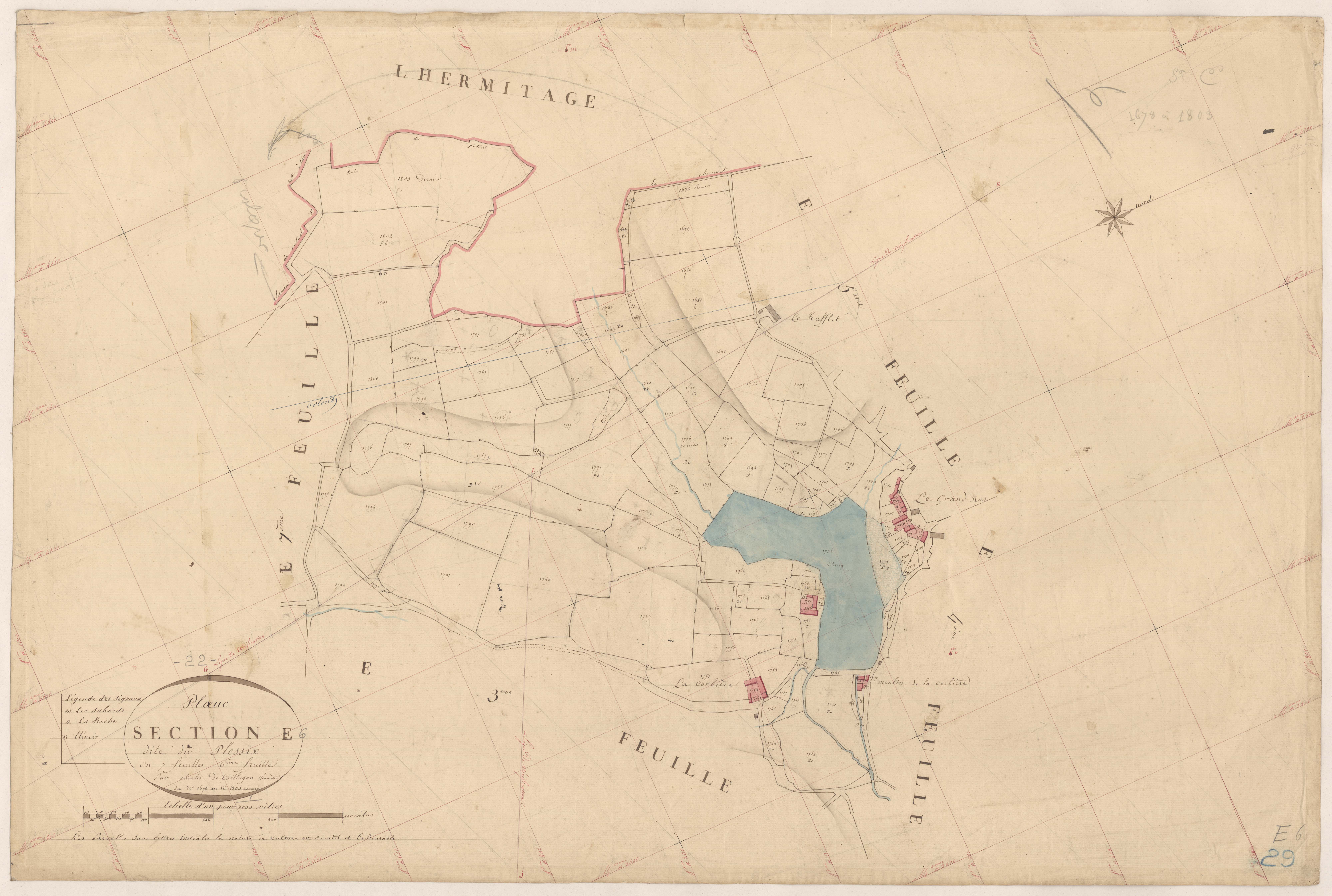Plœuc-sur-Lié - Section E, 6e feuille