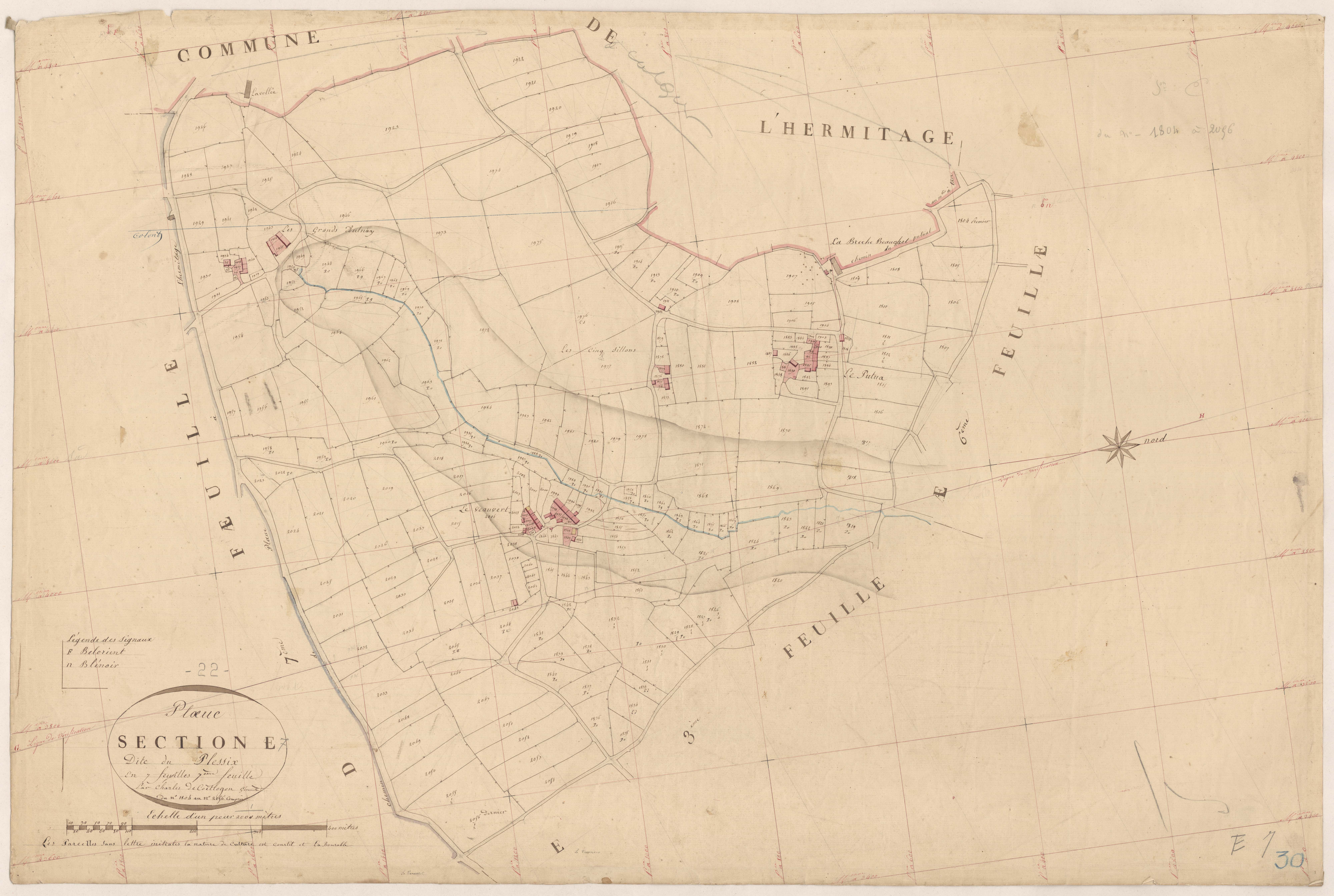 Plœuc-sur-Lié - Section E, 7e feuille