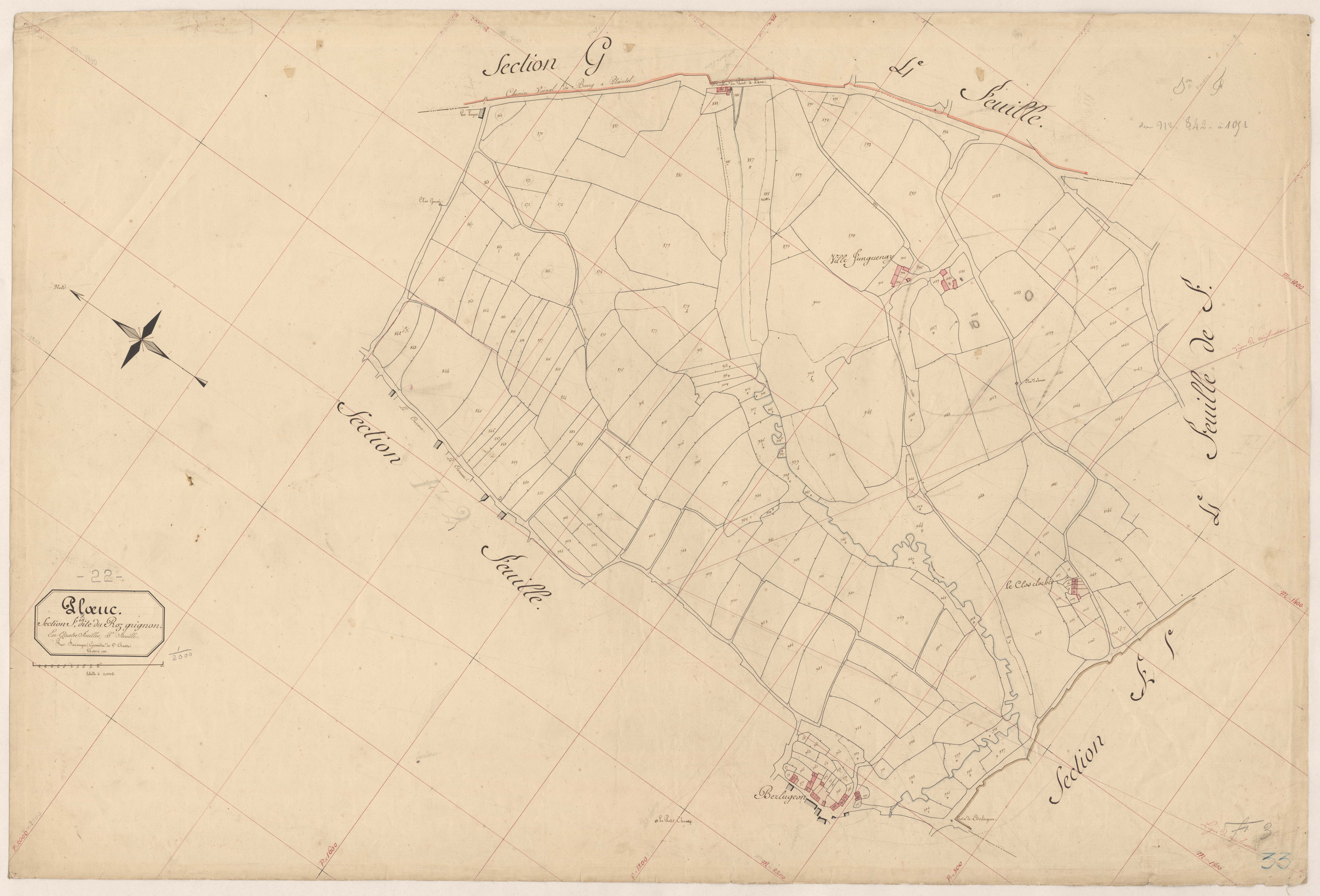 Plœuc-sur-Lié - Section F, 3e feuille
