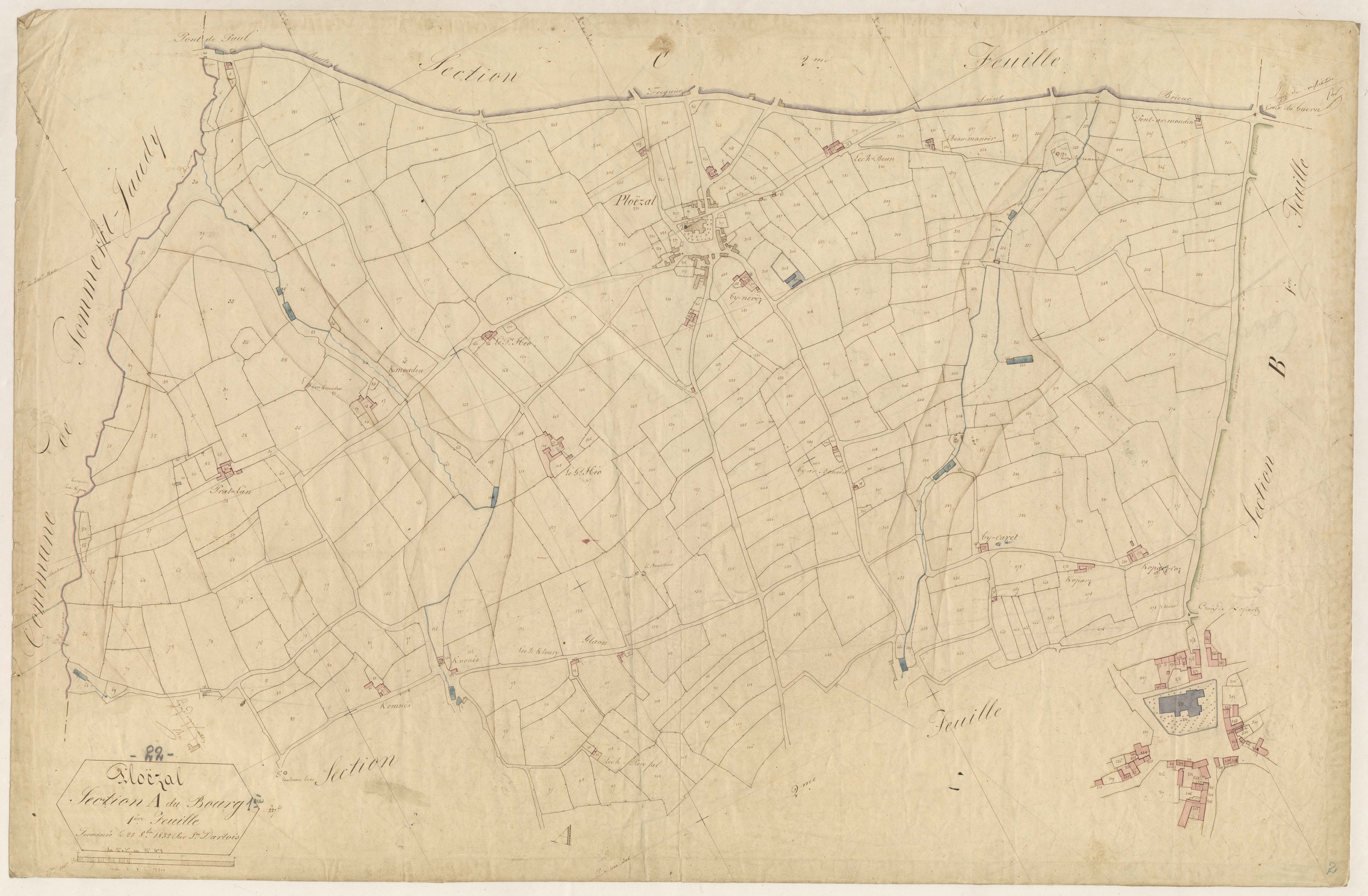 Ploëzal - Section A, 1re feuille
