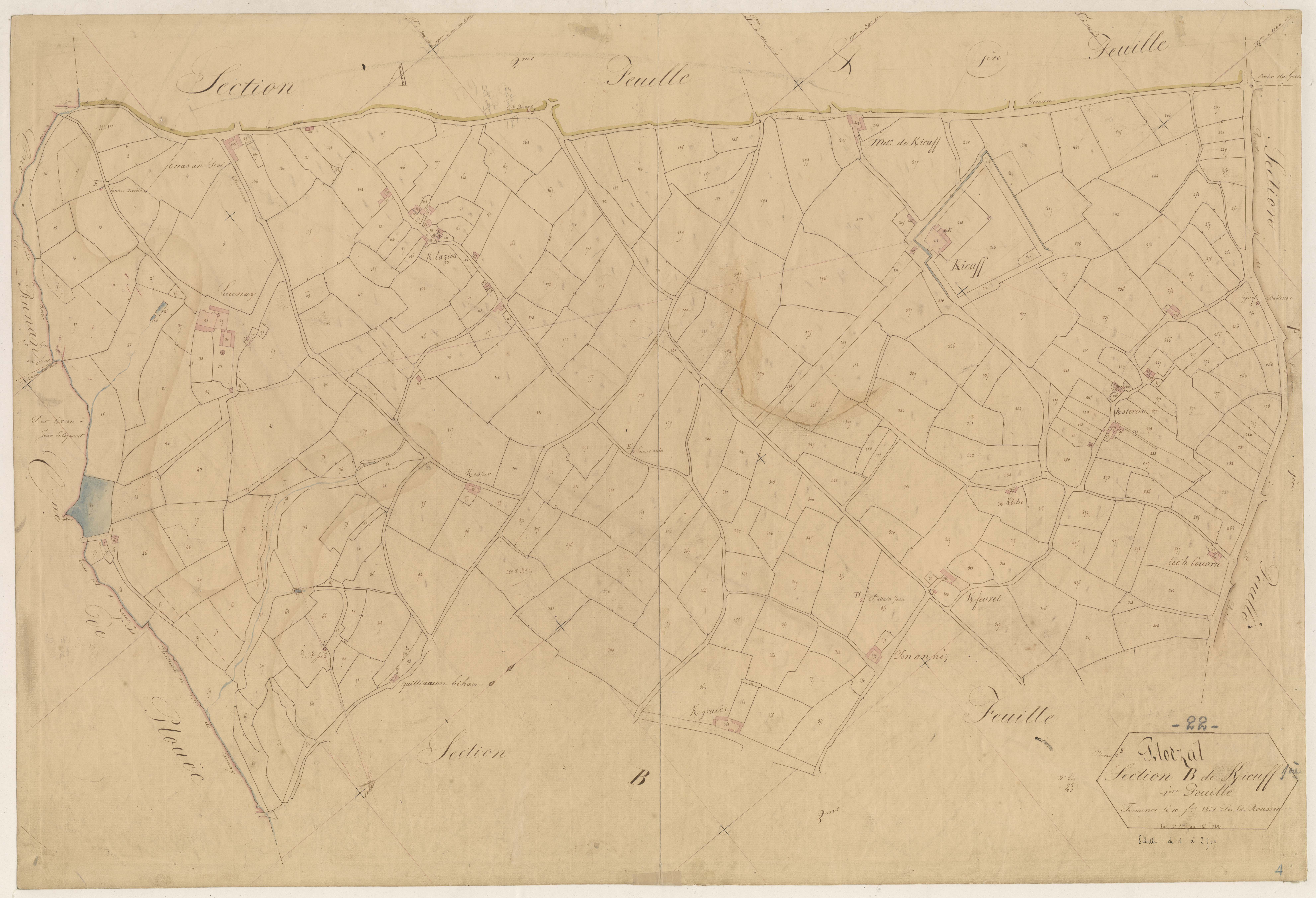 Ploëzal - Section B, 1re feuille