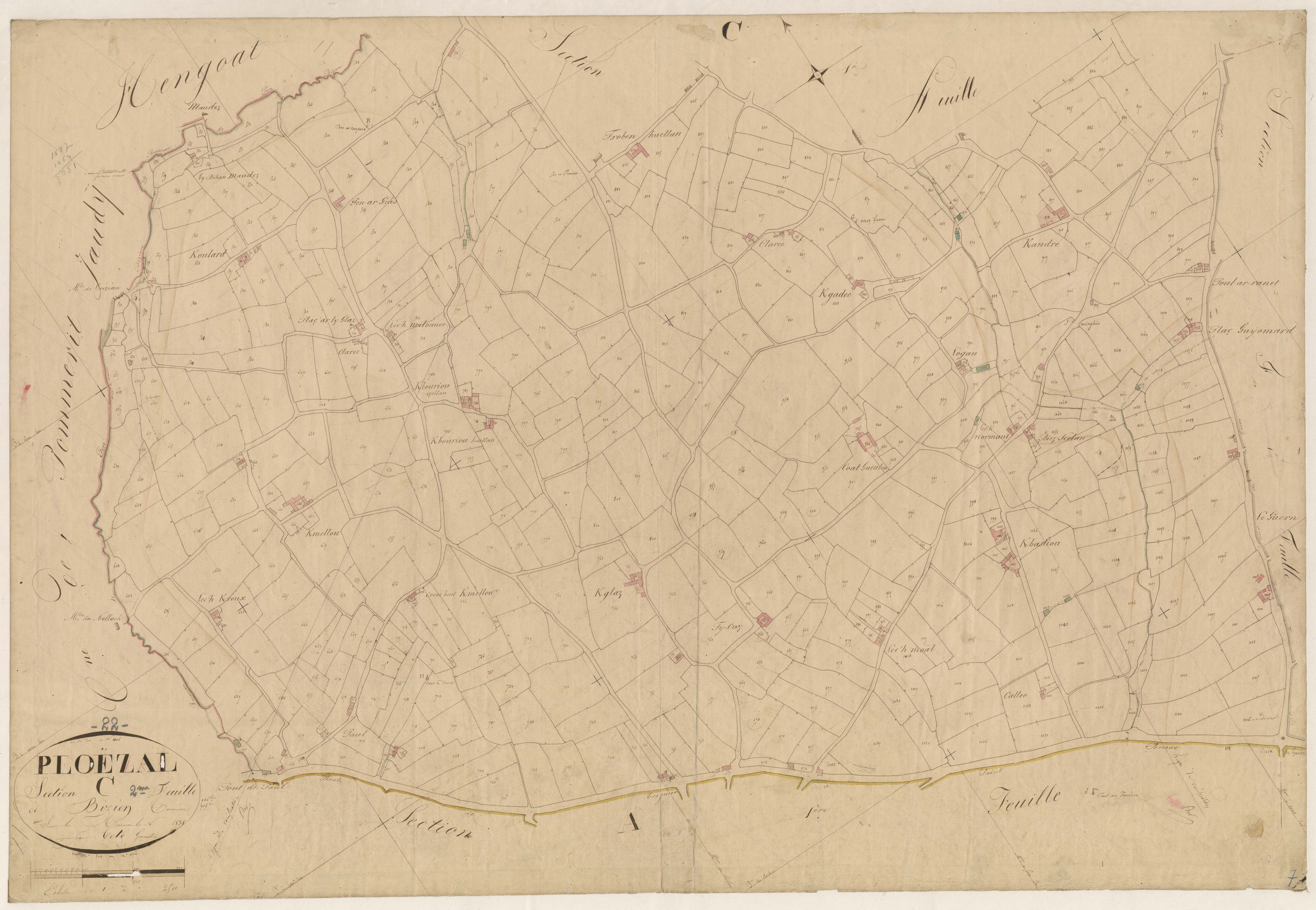 Ploëzal - Section C, 2e feuille