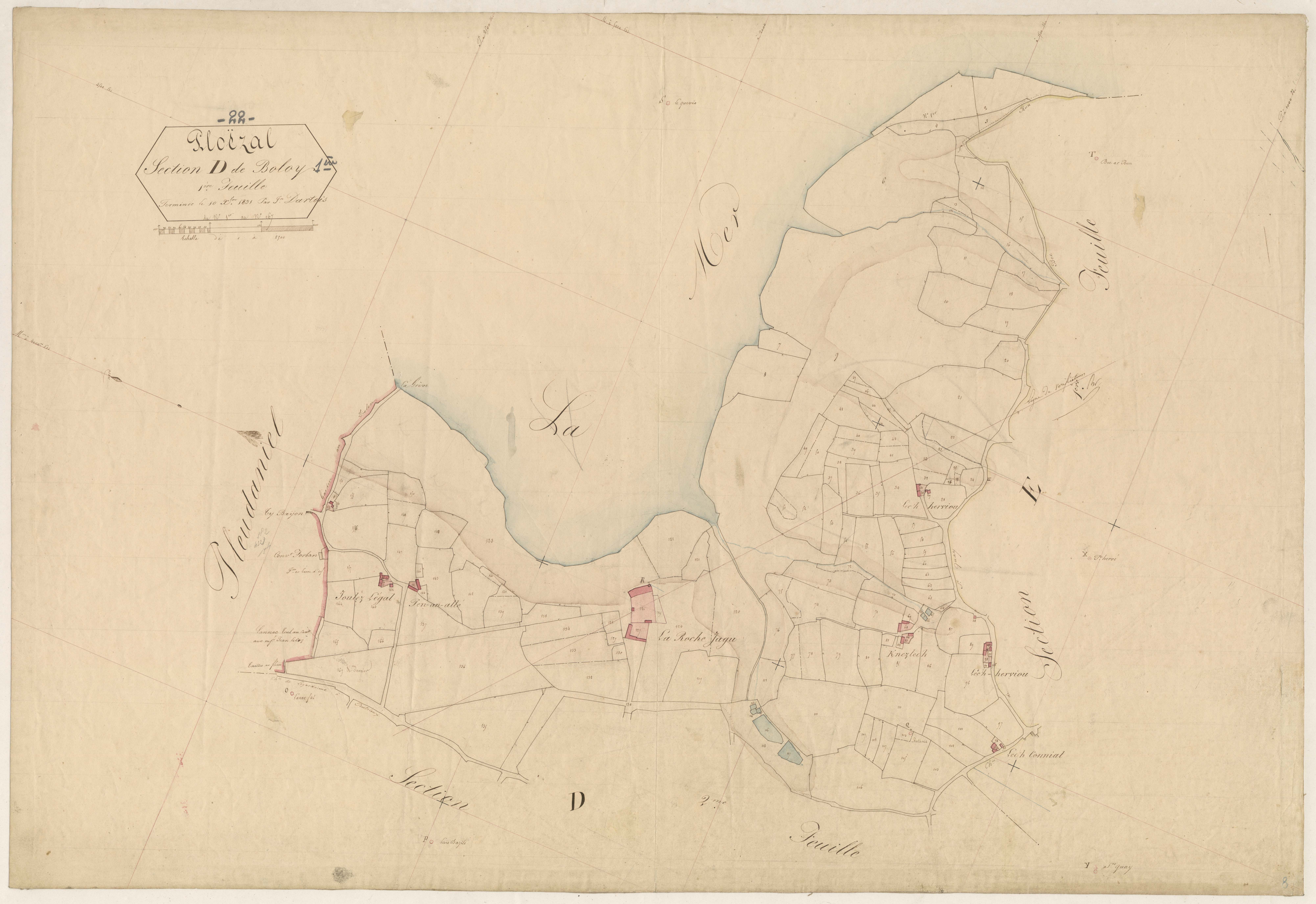 Ploëzal - Section D, 1re feuille