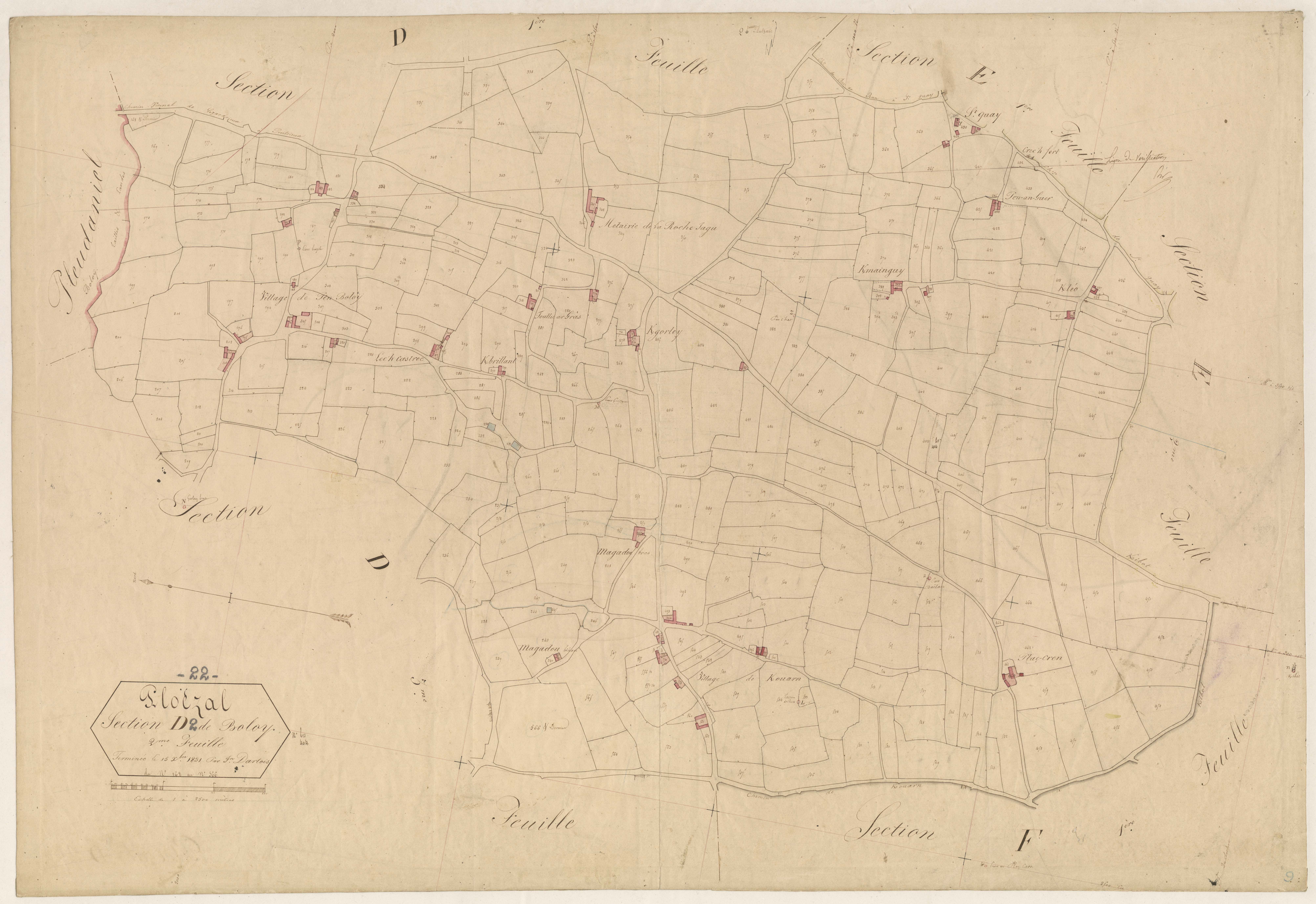 Ploëzal - Section D, 2e feuille