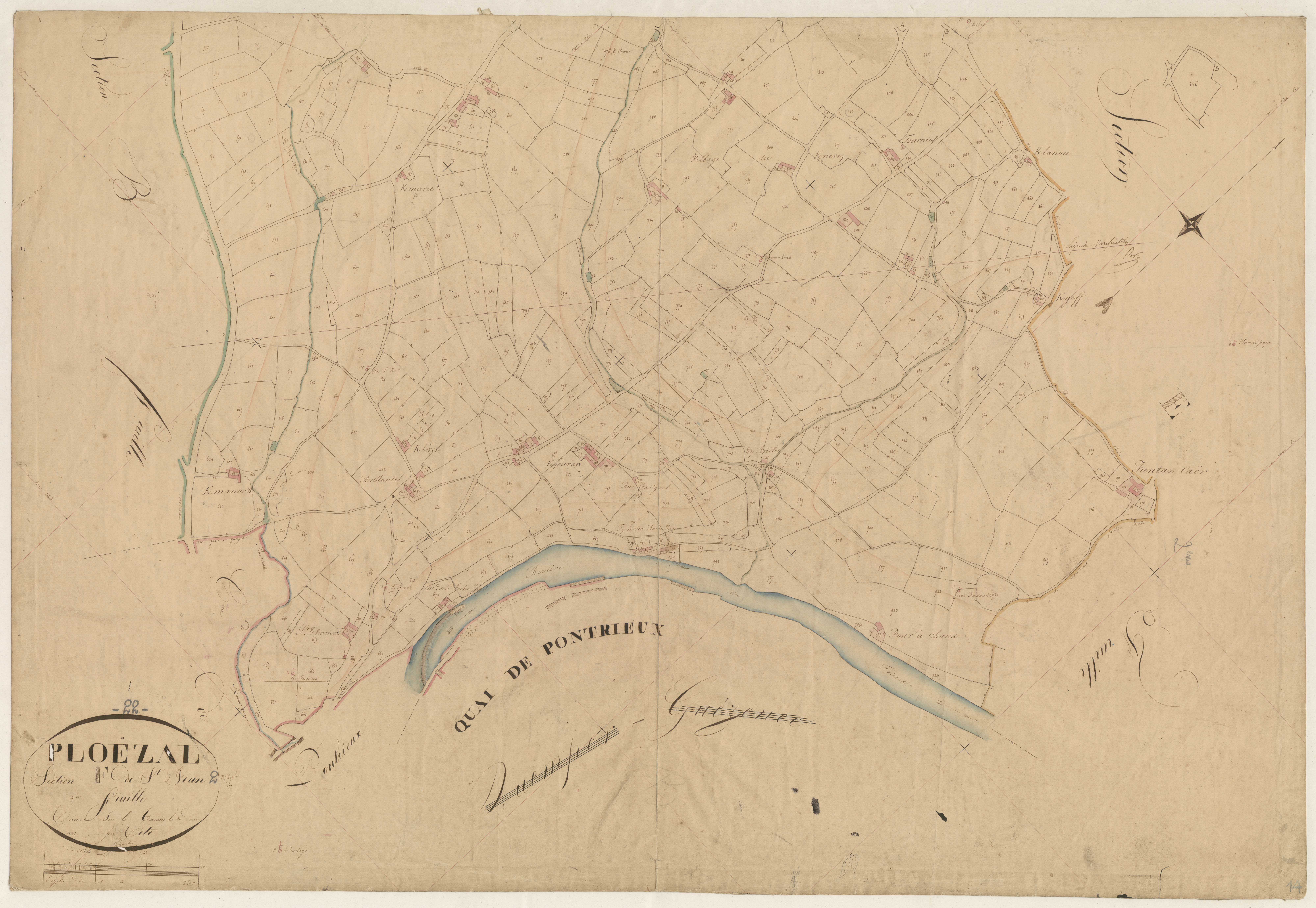Ploëzal - Section F, 2e feuille