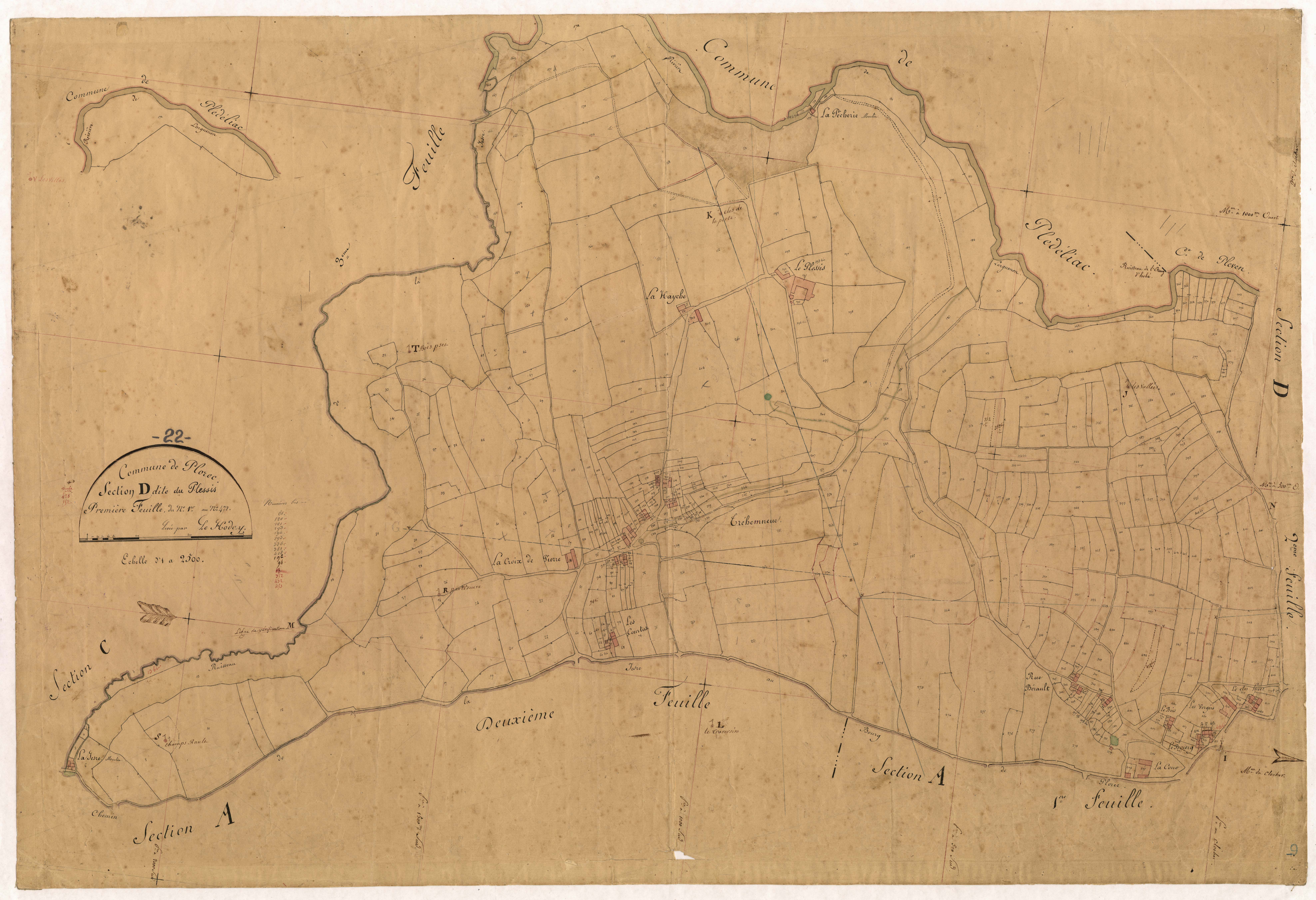 Plorec-sur-Arguenon - Section D, 1re feuille