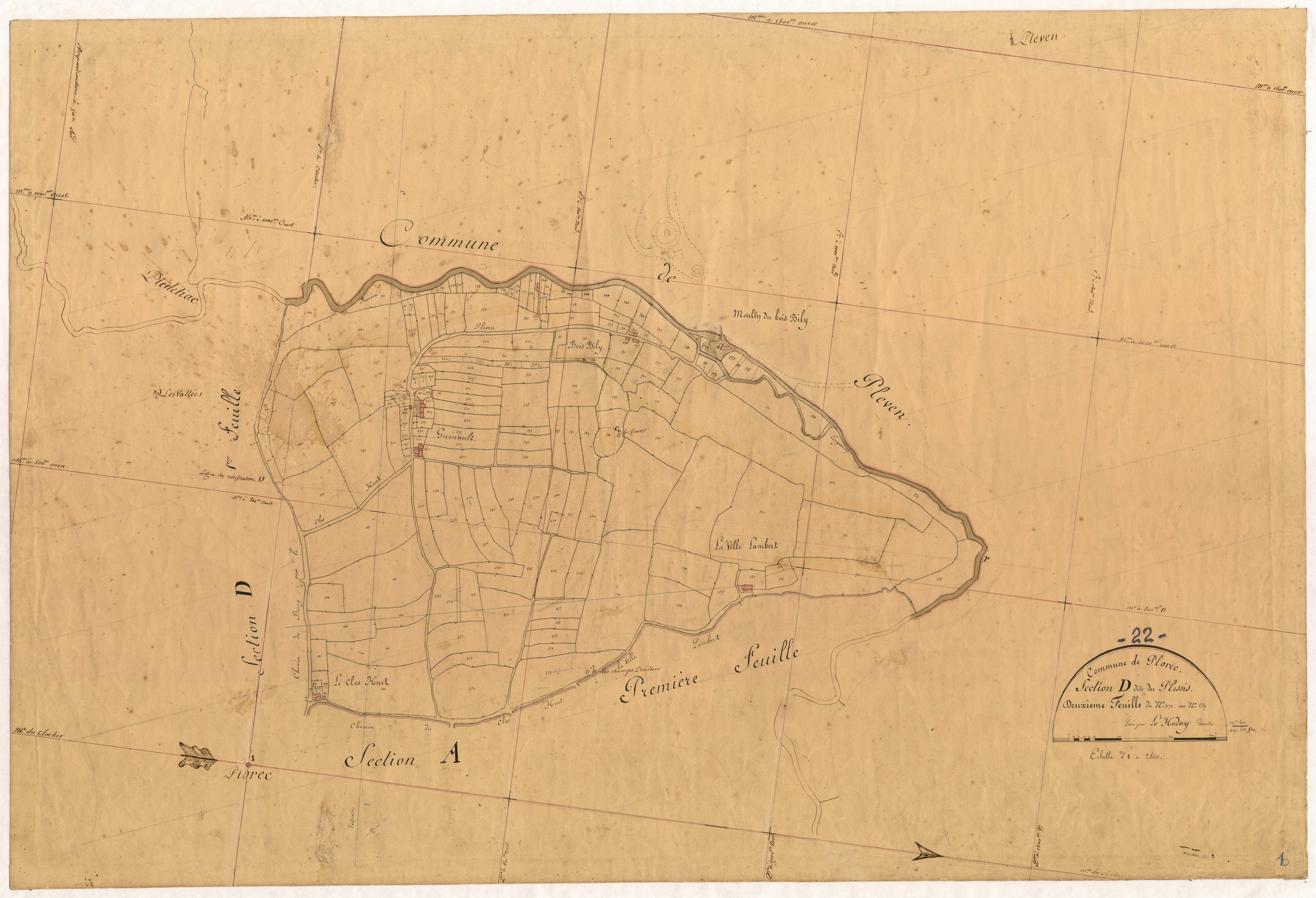 Plorec-sur-Arguenon - Section D, 2e feuille