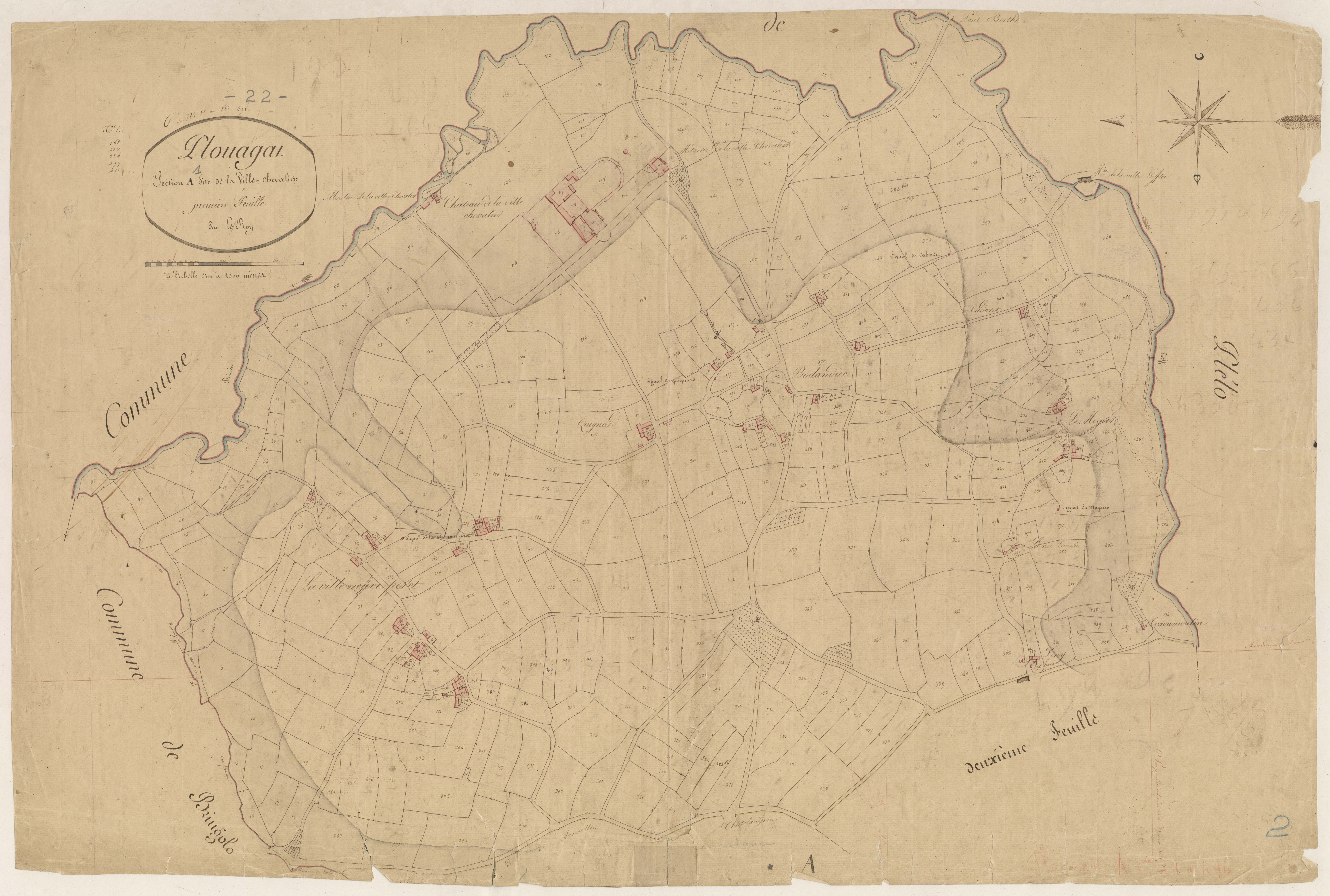 Plouagat - Section A, 1re feuille