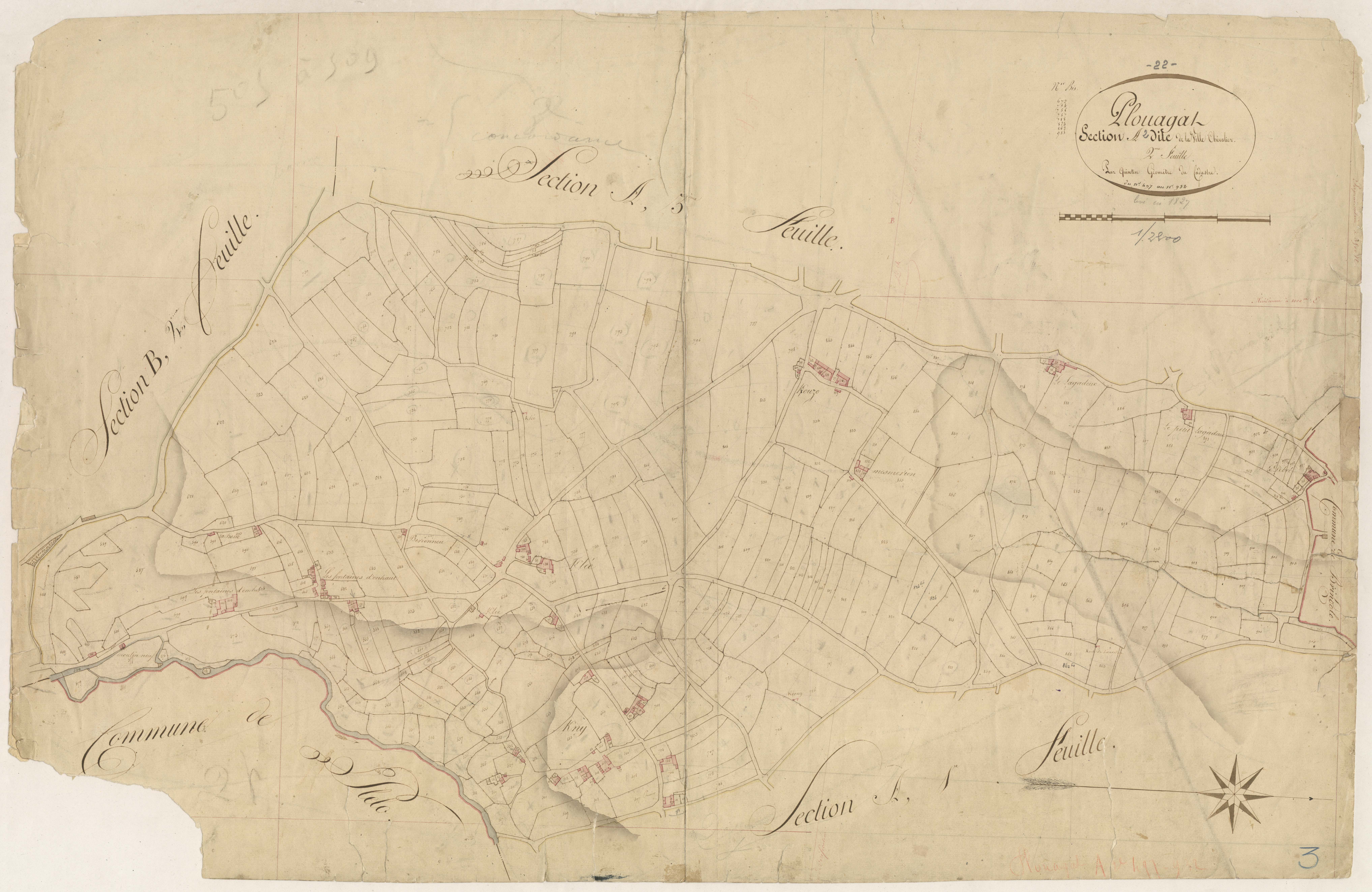 Plouagat - Section A, 2e feuille