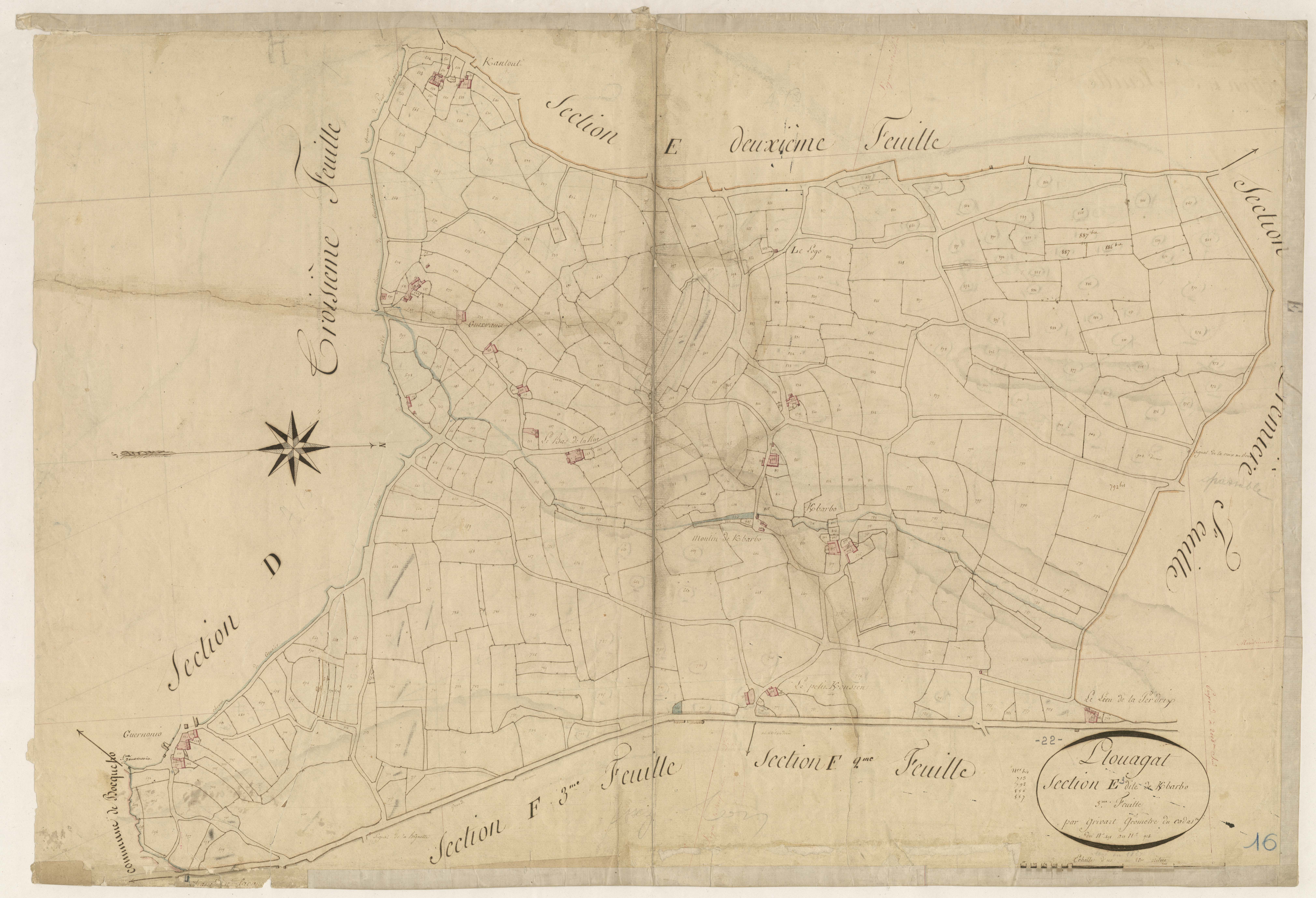 Plouagat - Section E, 3e feuille