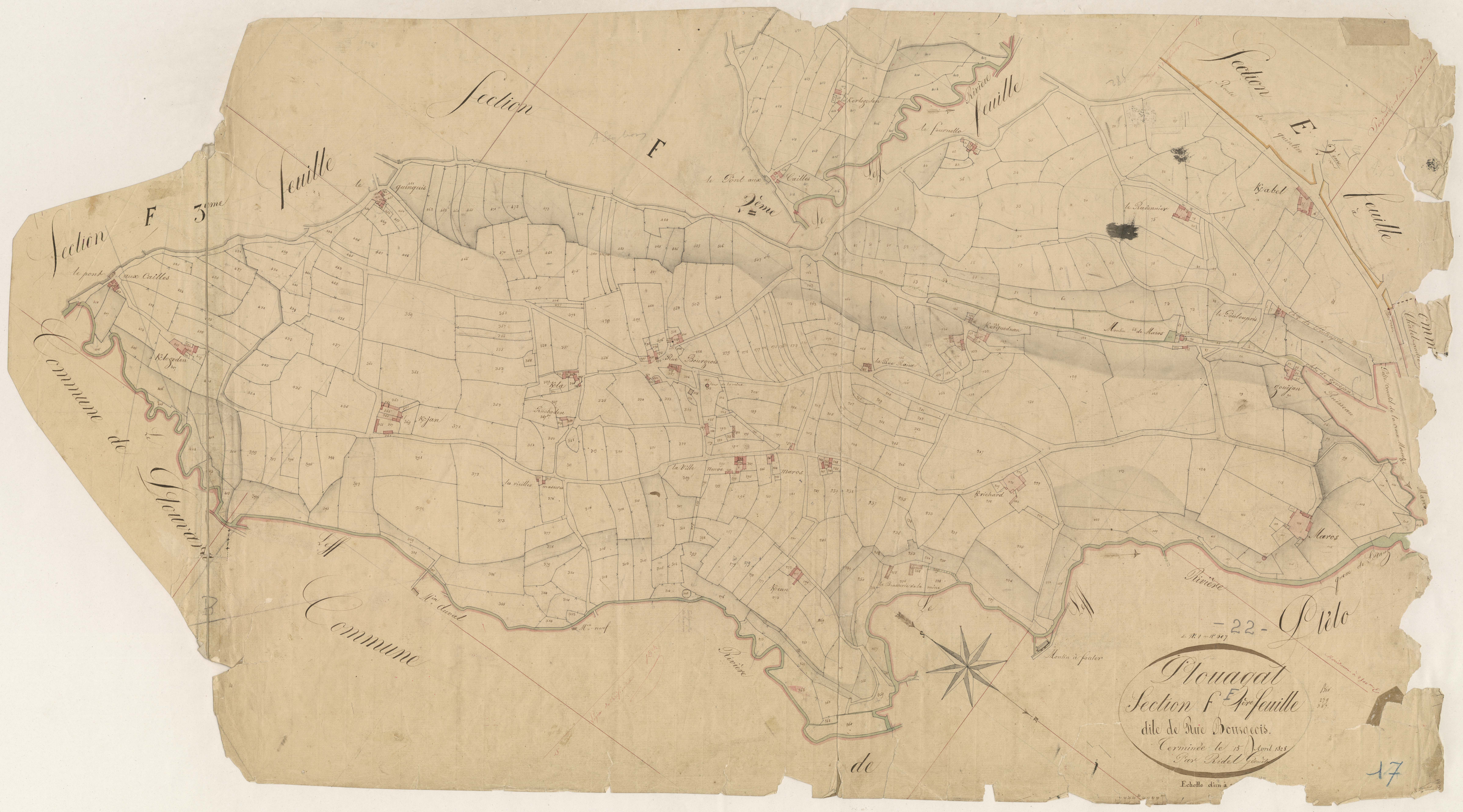 Plouagat - Section F, 1re feuille