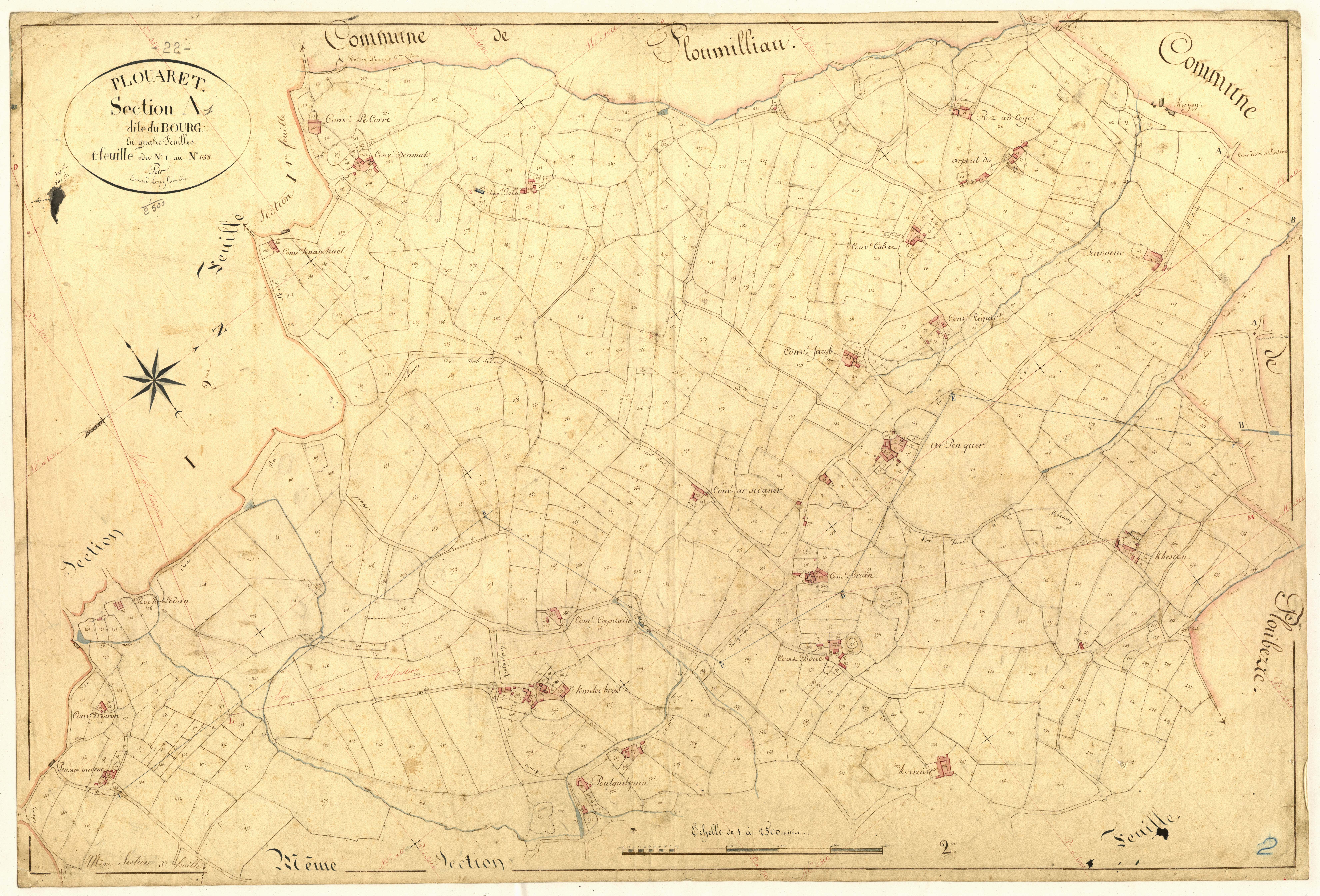 Plouaret - Section A, 1re feuille