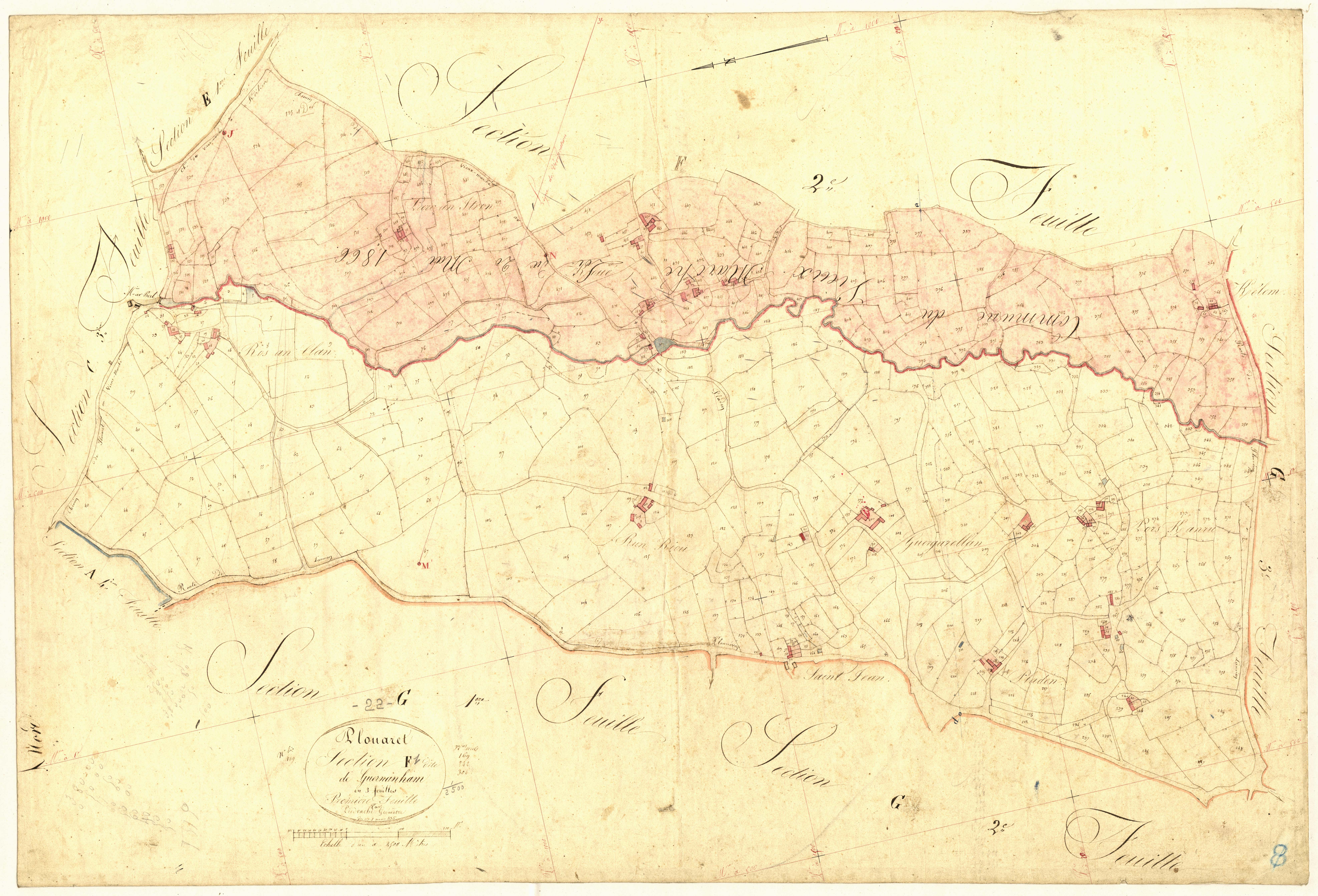 Plouaret - Section F, 1re feuille