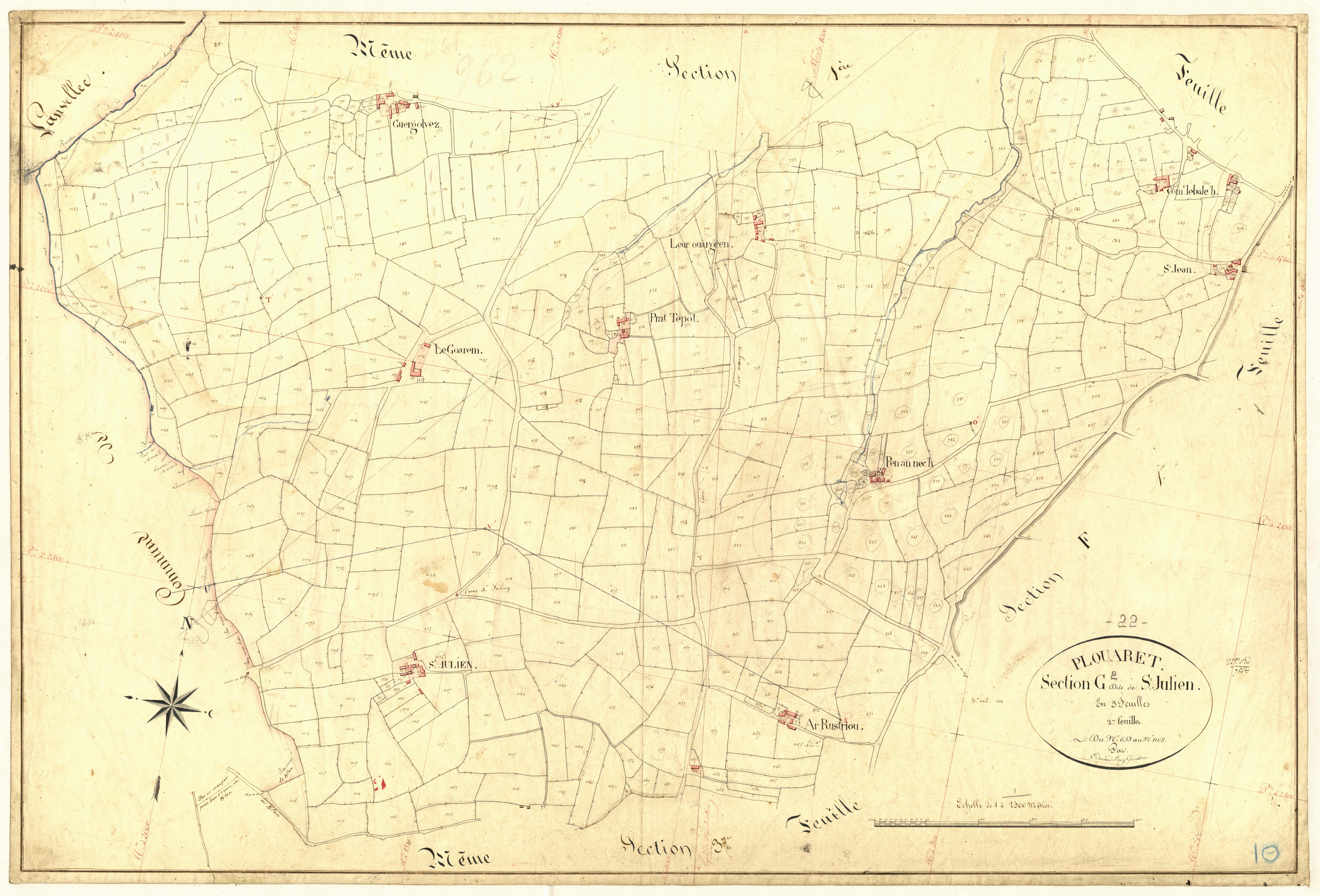 Plouaret - Section G, 2e feuille