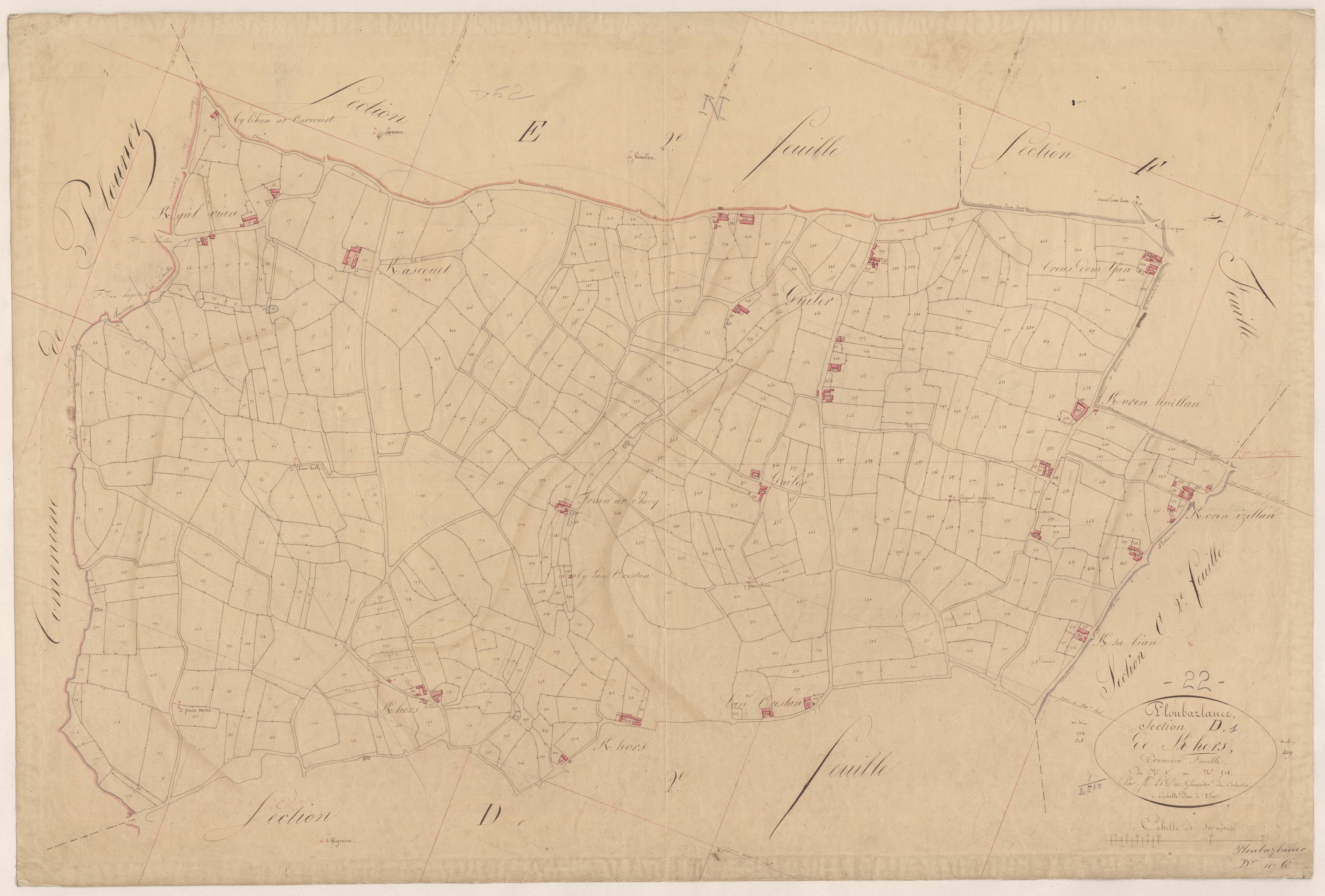 Ploubazlanec - Section D, 1re feuille