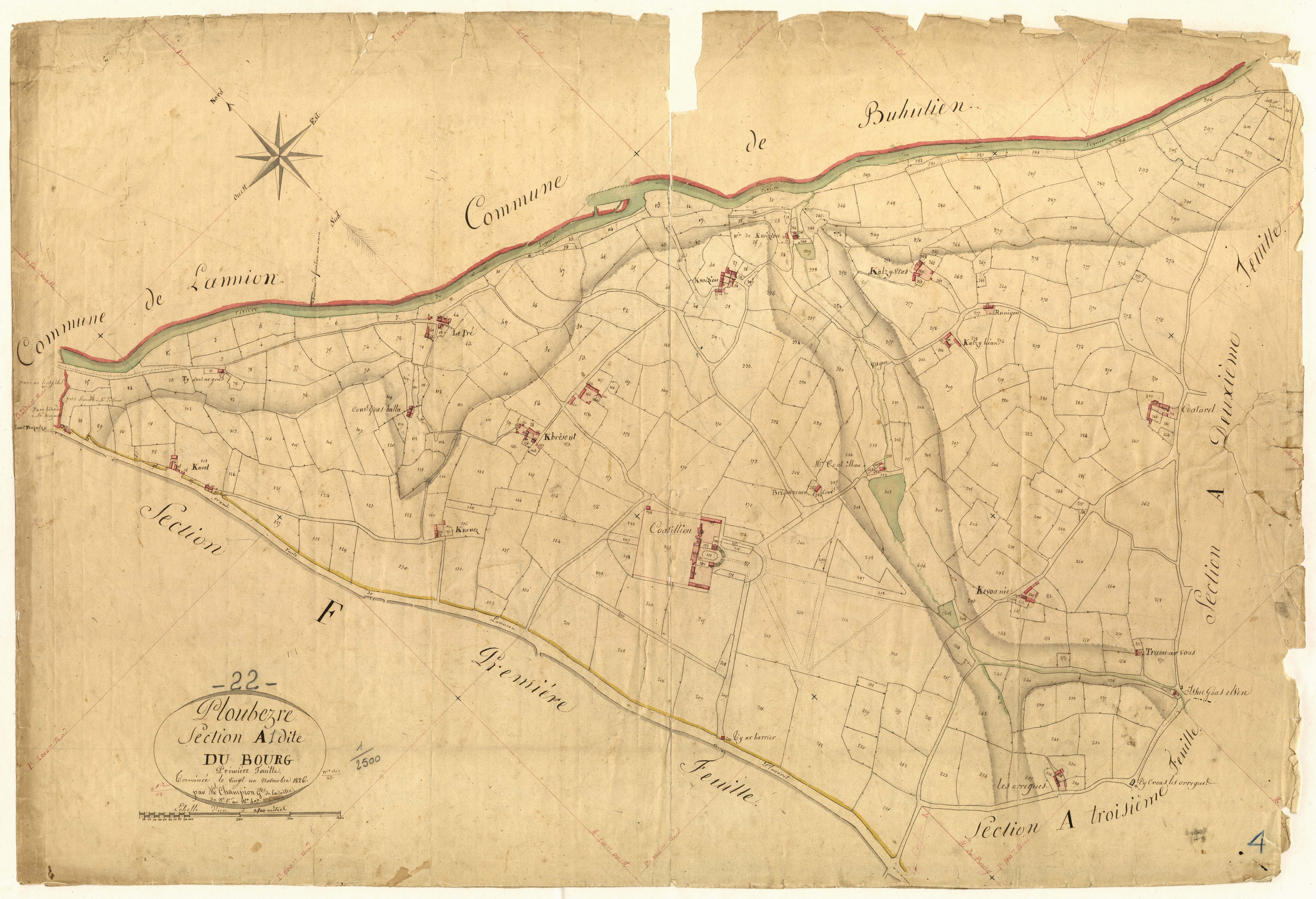 Ploubezre - Section A, 1re feuille