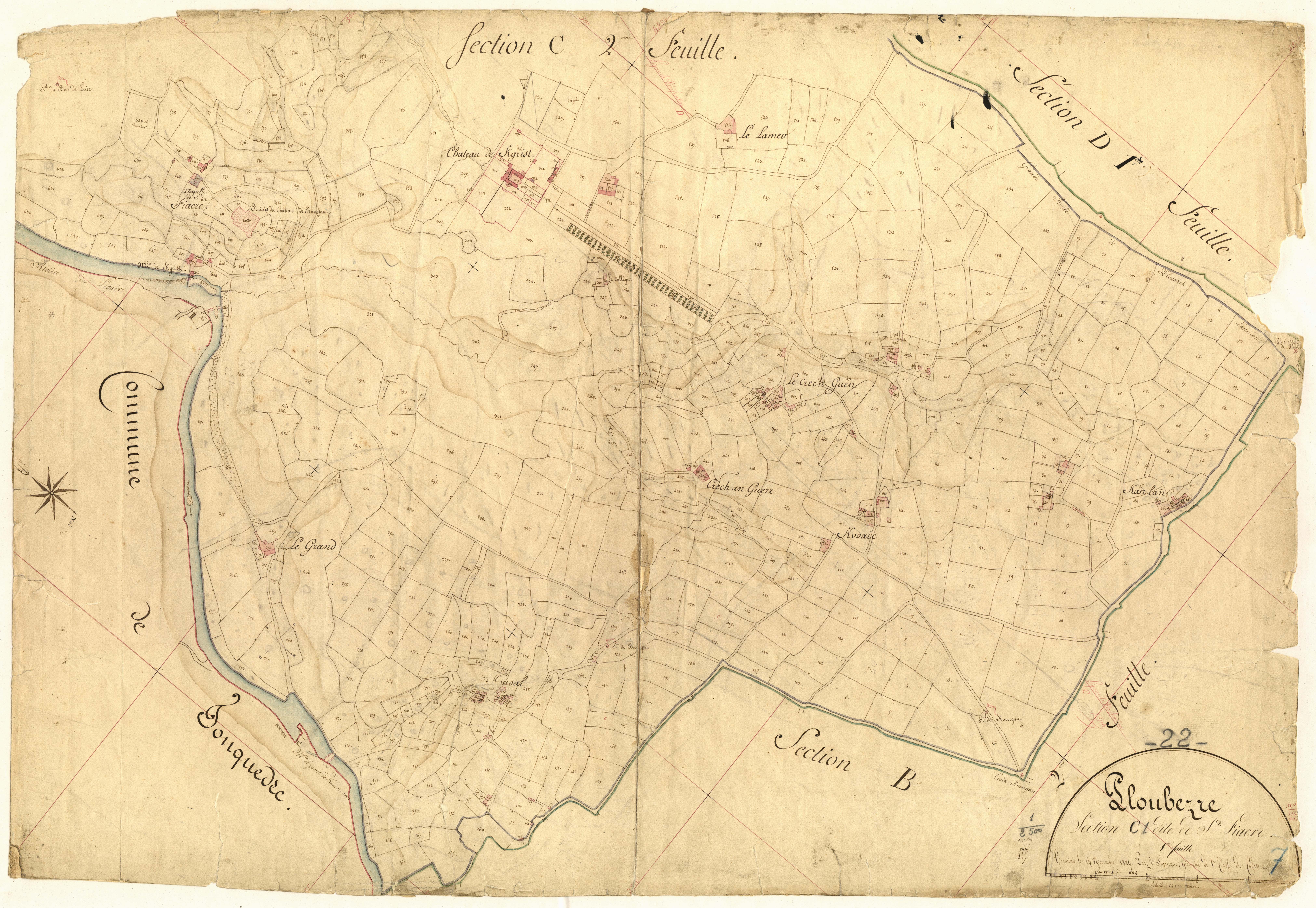 Ploubezre - Section C, 1re feuille