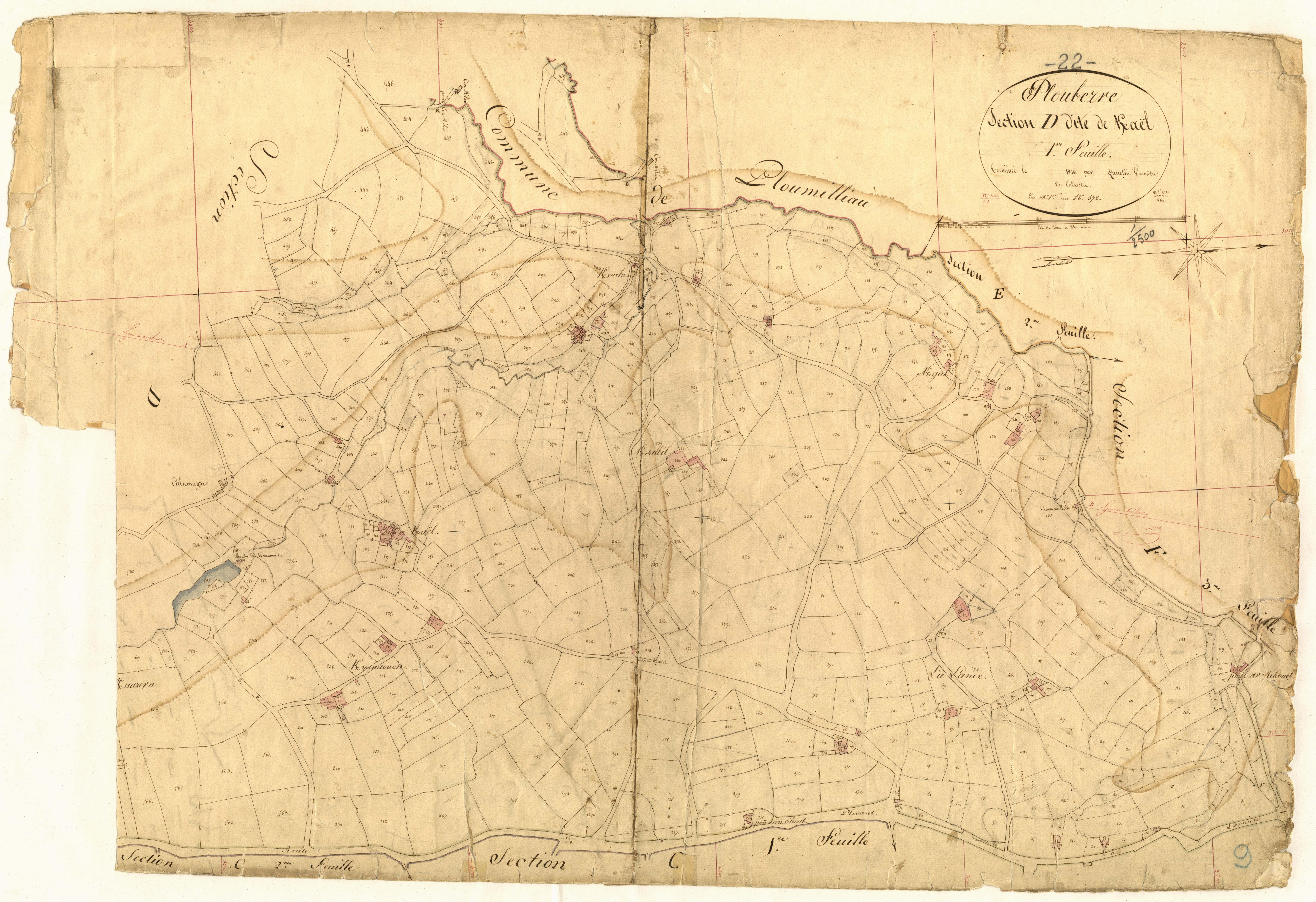 Ploubezre - Section D, 1re feuille