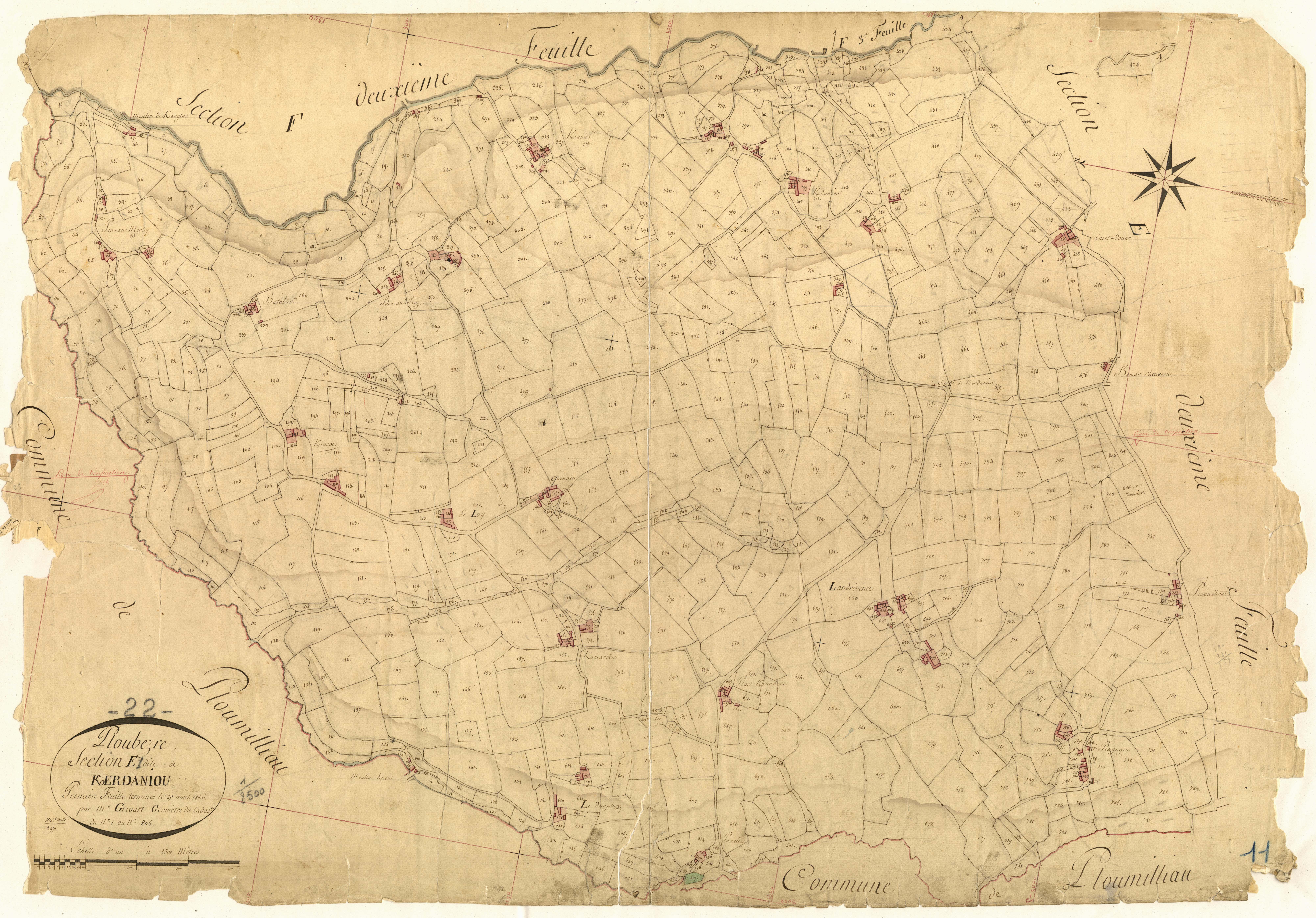 Ploubezre - Section E, 1re feuille