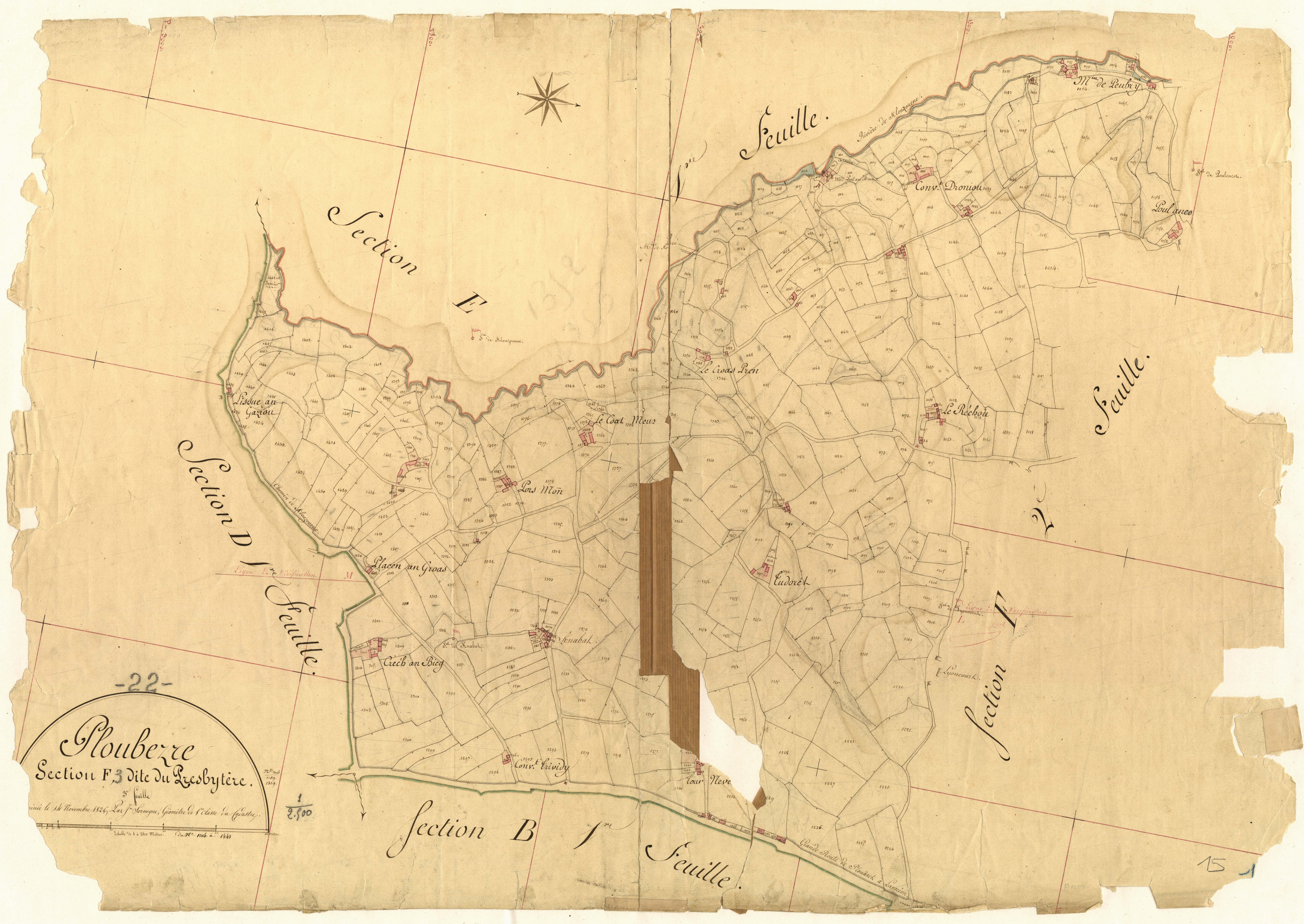 Ploubezre - Section F, 3e feuille