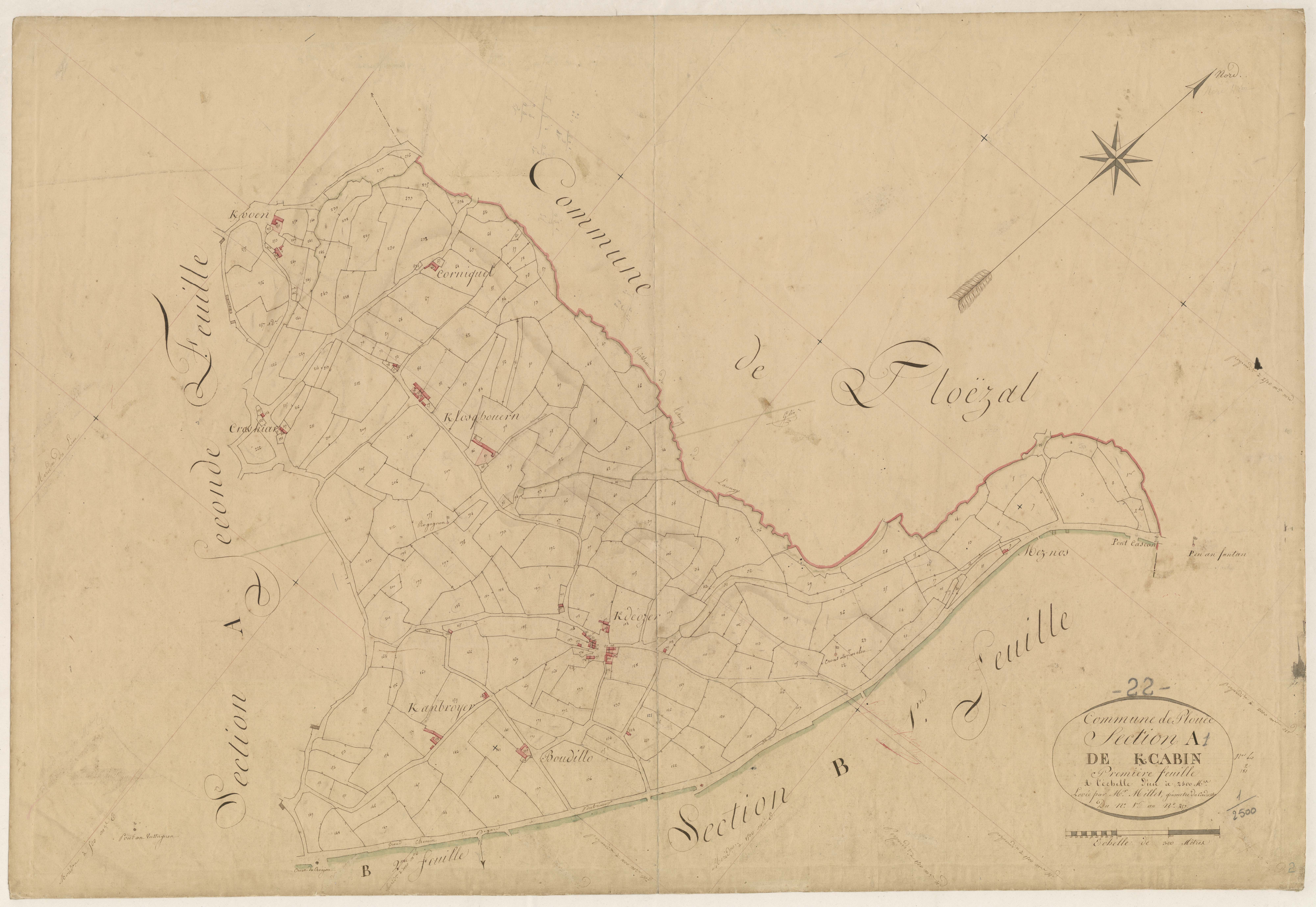 Plouëc-du-Trieux - Section A, 1re feuille