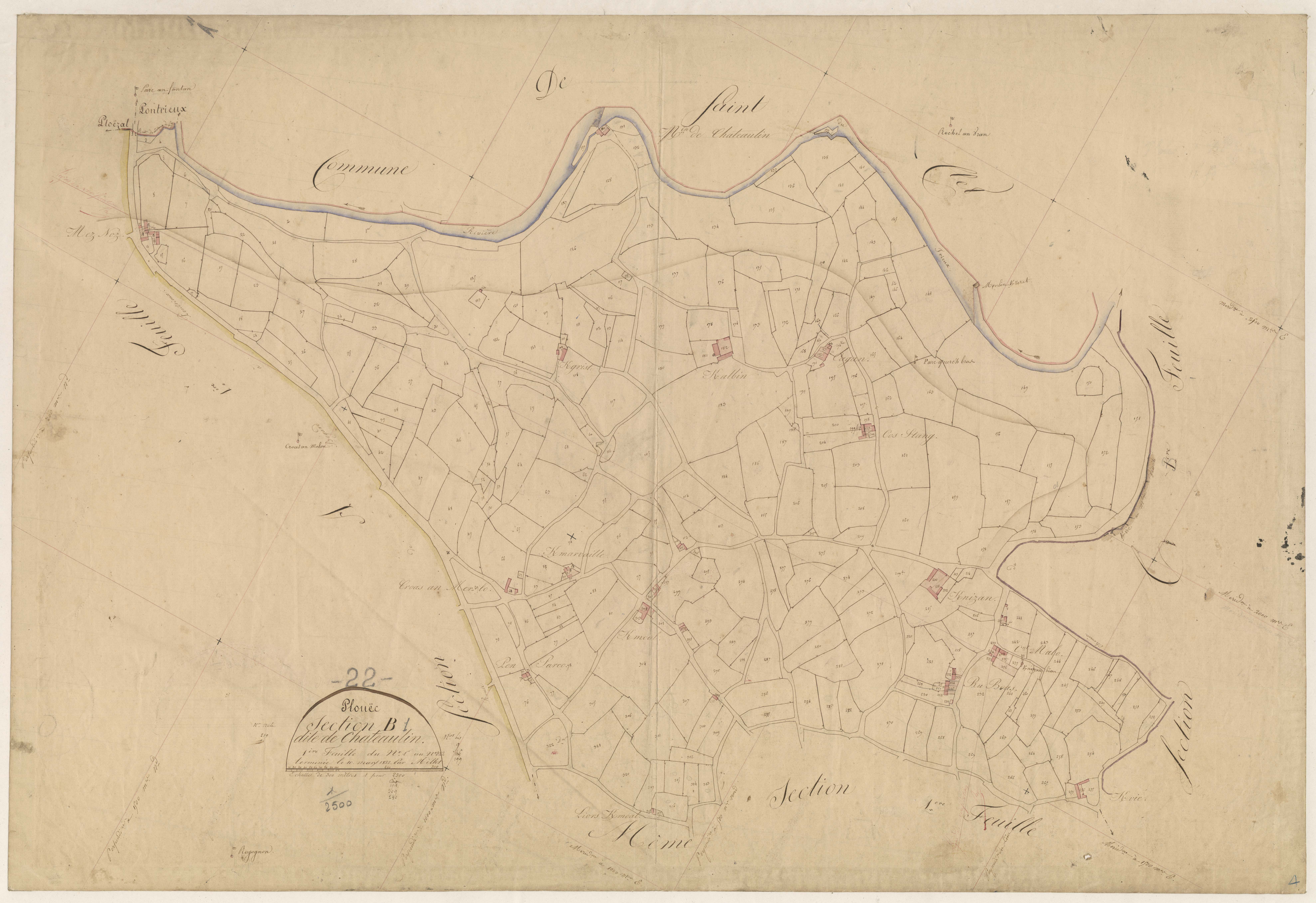 Plouëc-du-Trieux - Section B, 1re feuille