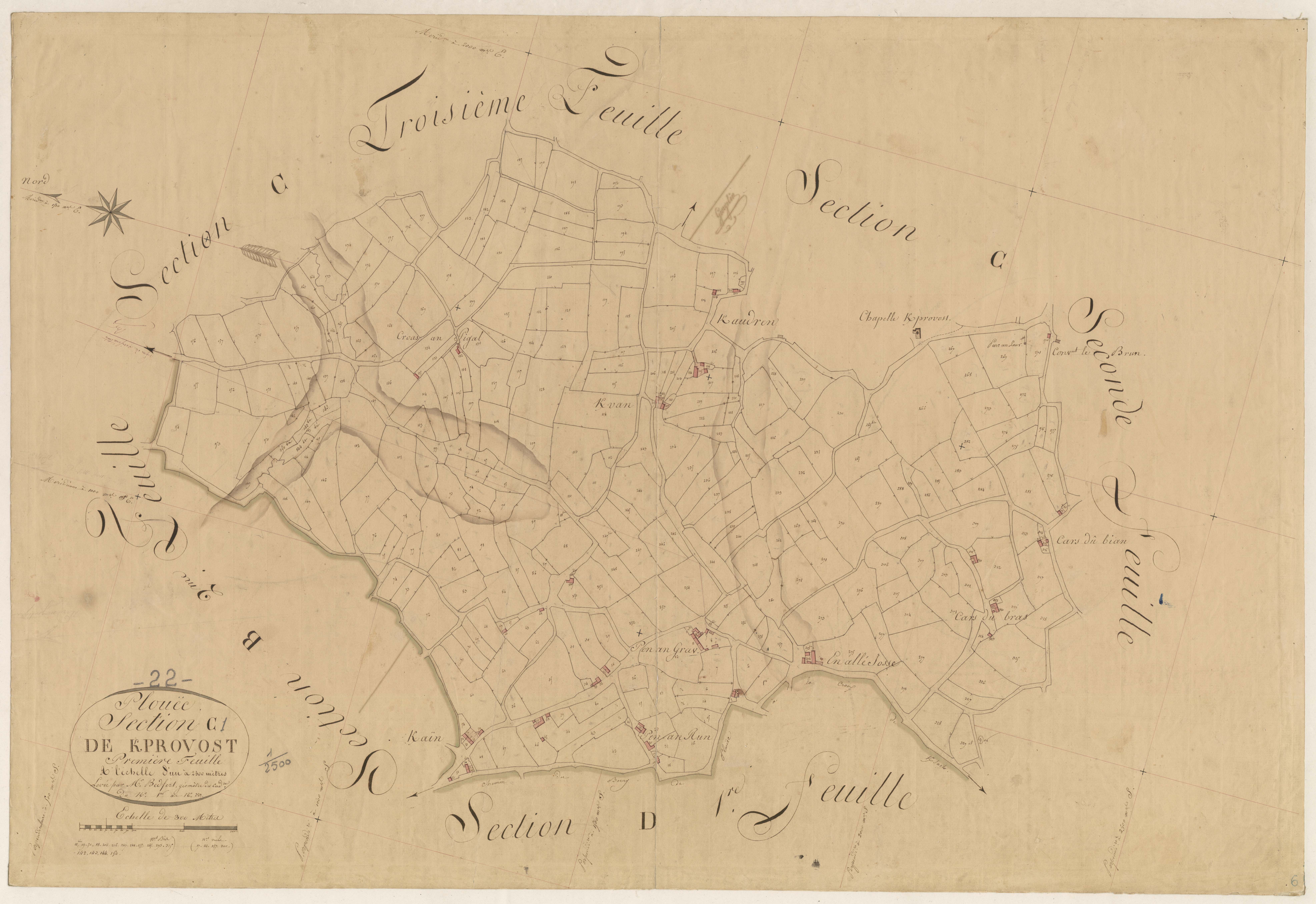 Plouëc-du-Trieux - Section C, 1re feuille