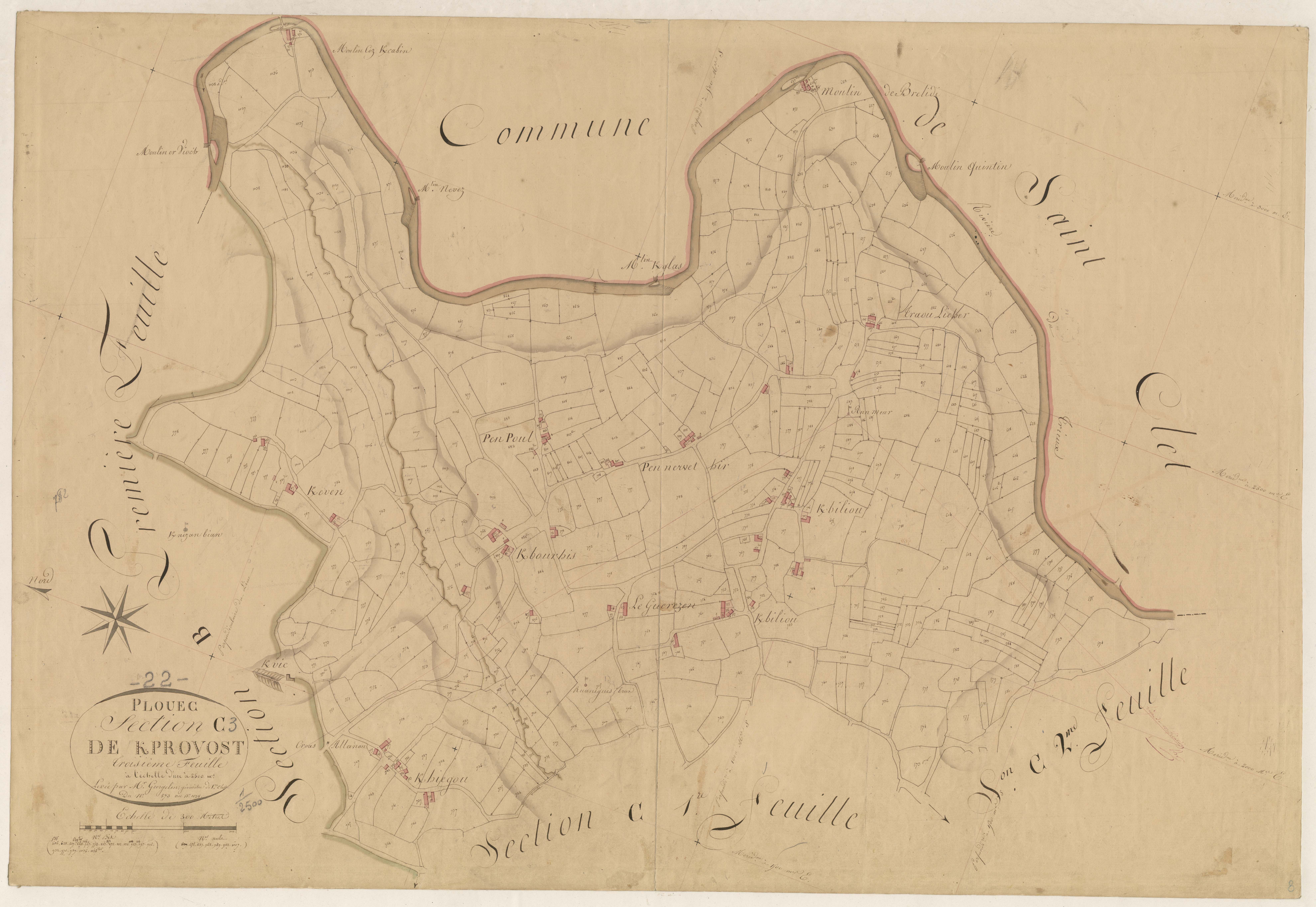 Plouëc-du-Trieux - Section C, 3e feuille