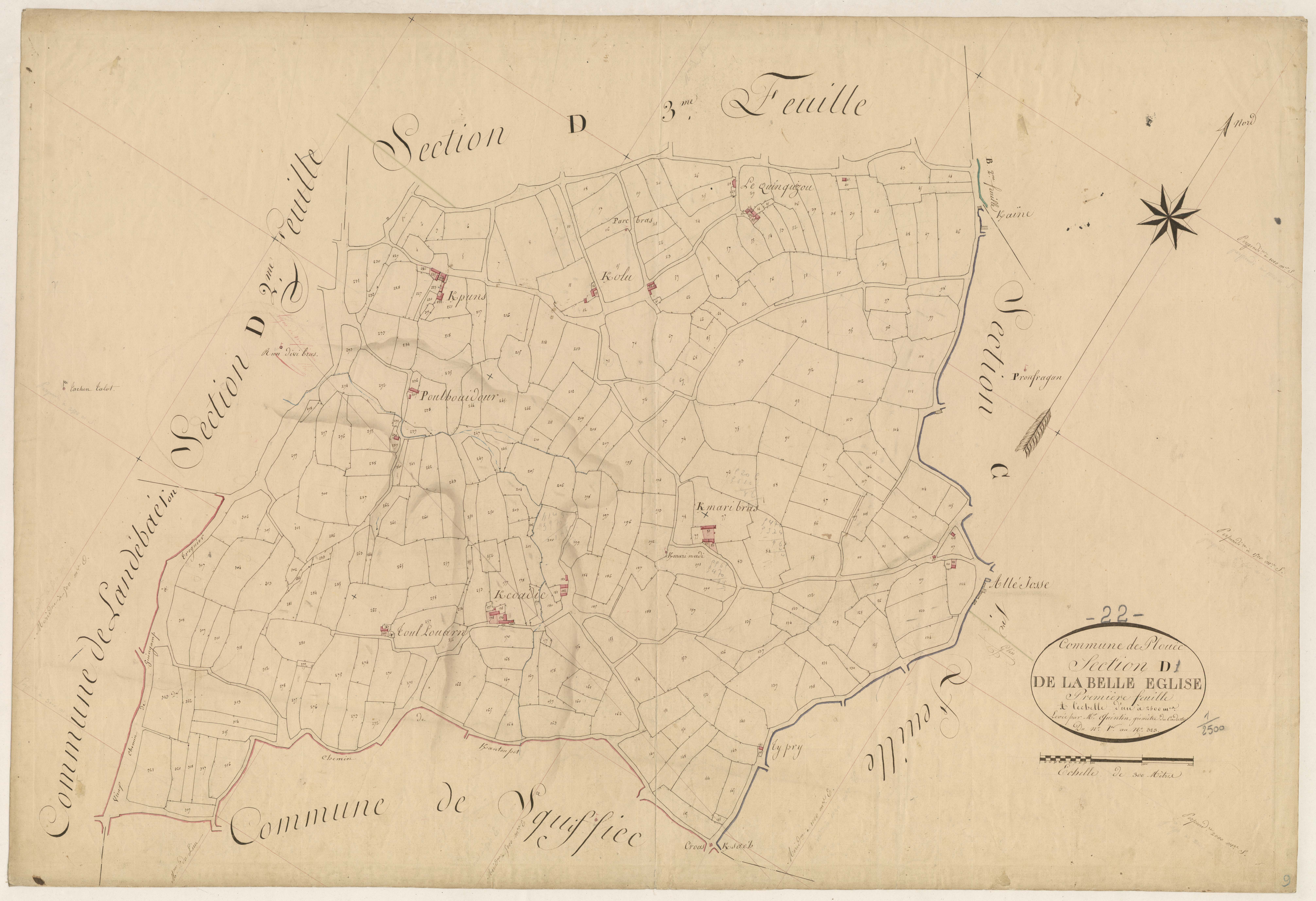 Plouëc-du-Trieux - Section D, 1re feuille