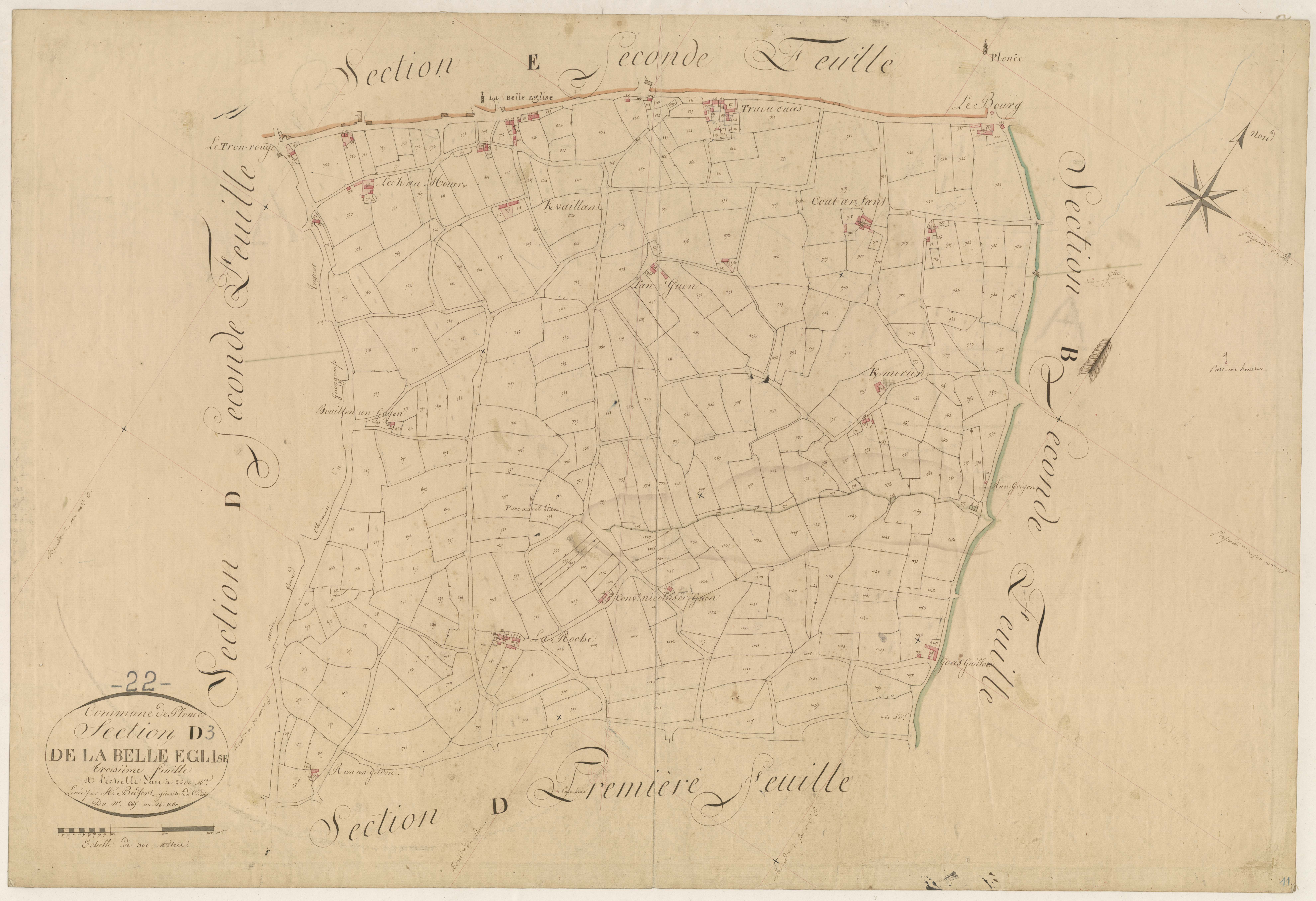 Plouëc-du-Trieux - Section D, 3e feuille