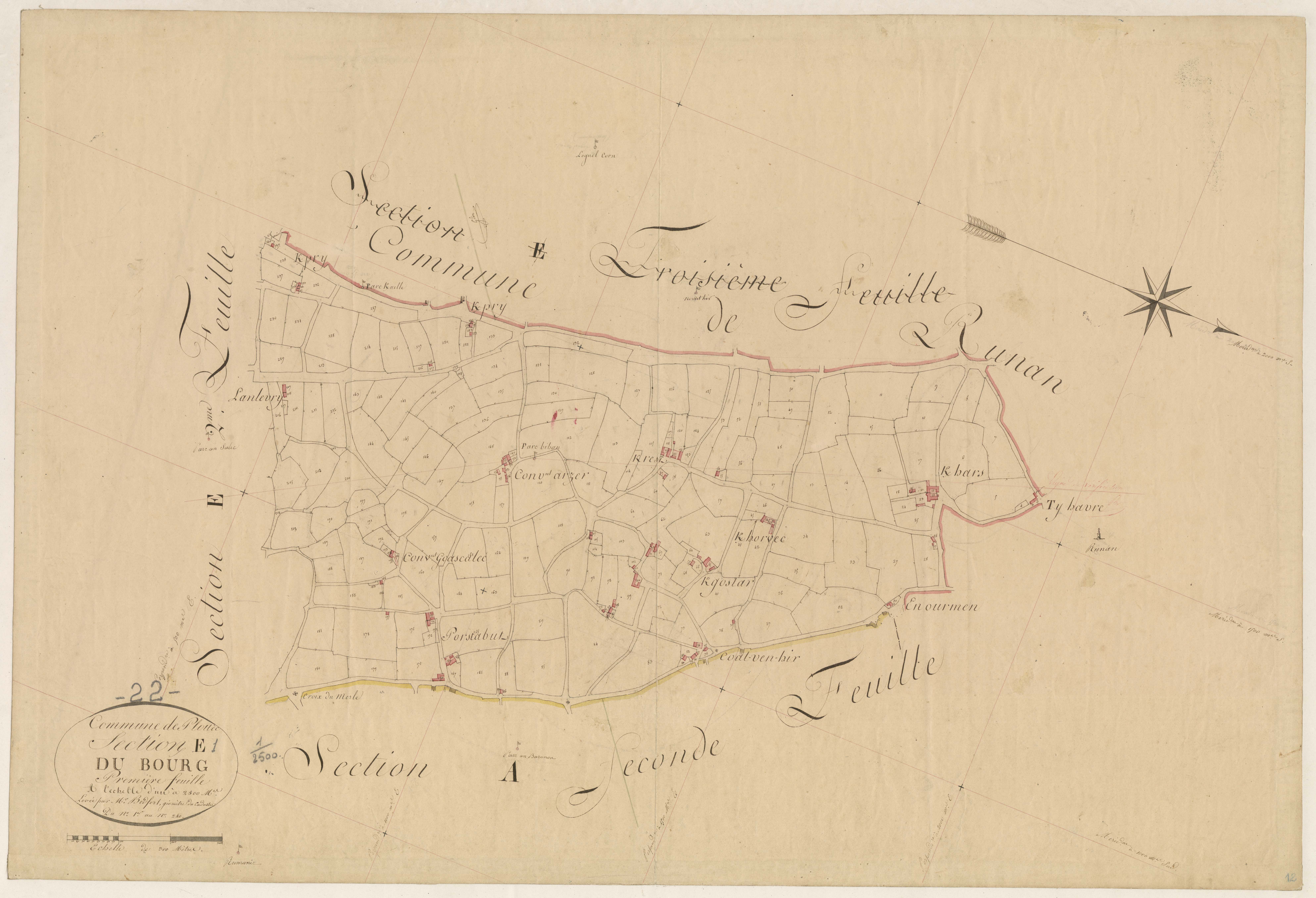 Plouëc-du-Trieux - Section E, 1re feuille