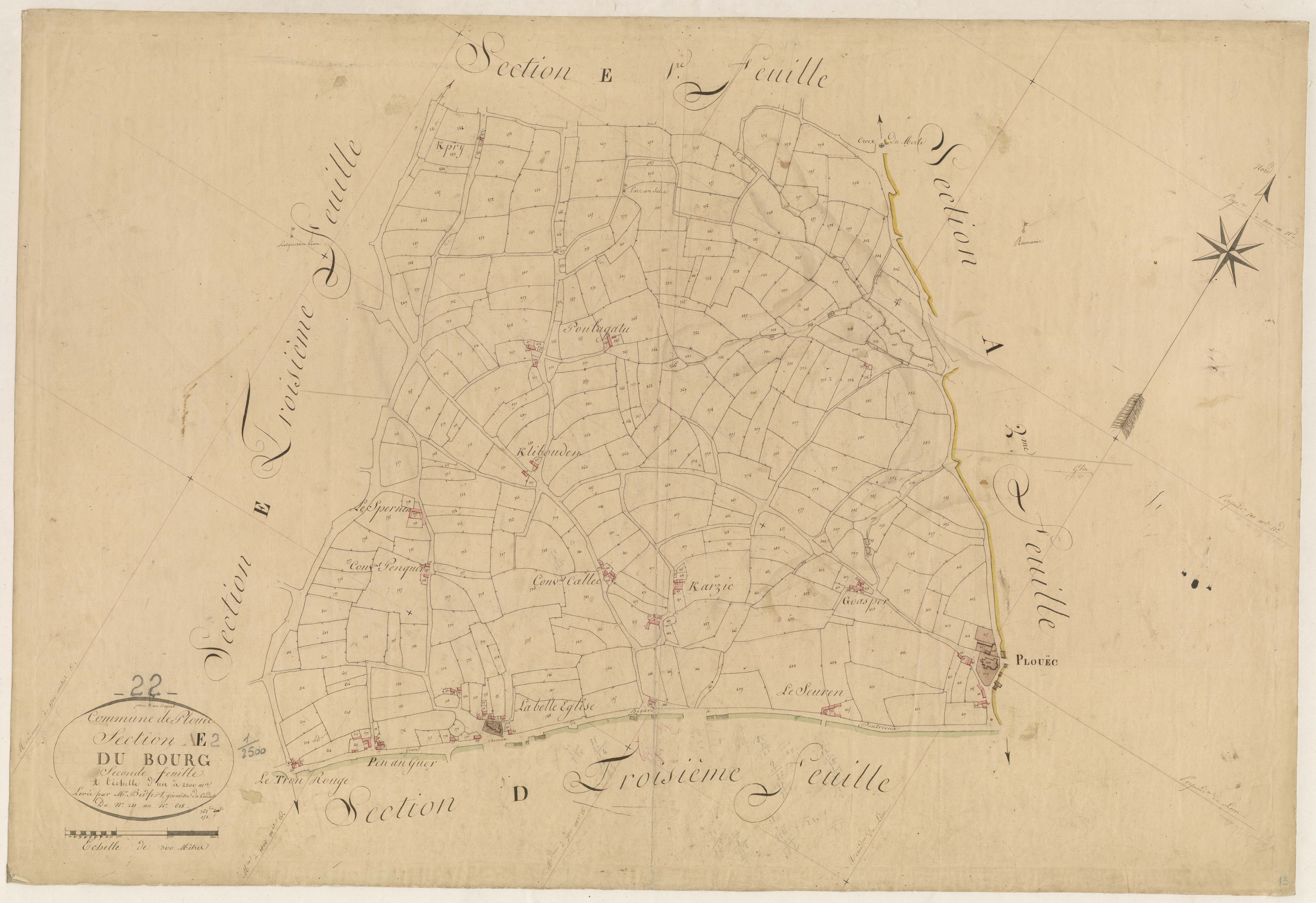Plouëc-du-Trieux - Section E, 2e feuille