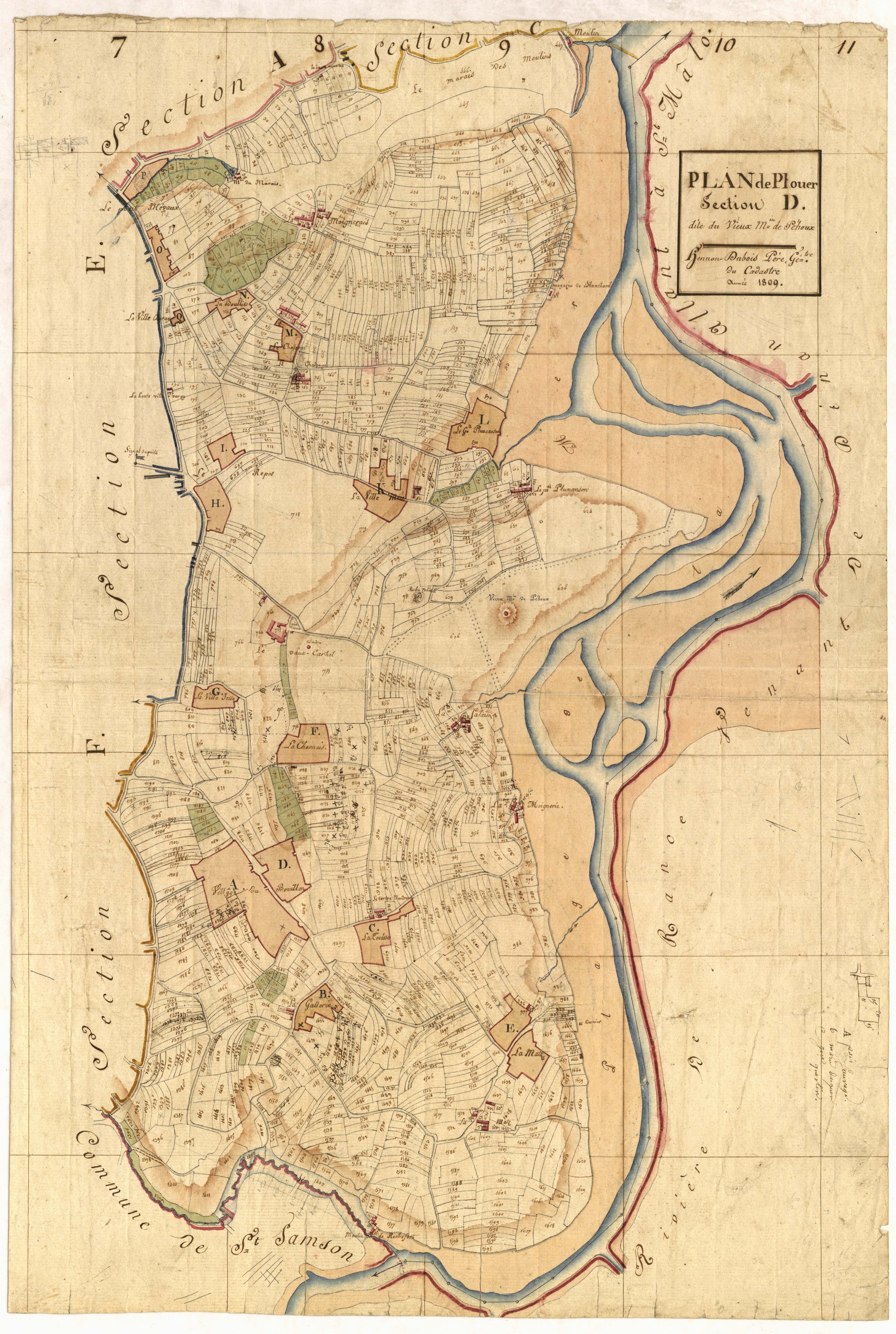 Plouër-sur-Rance - Section D, dite du Vieux M de Péhoux