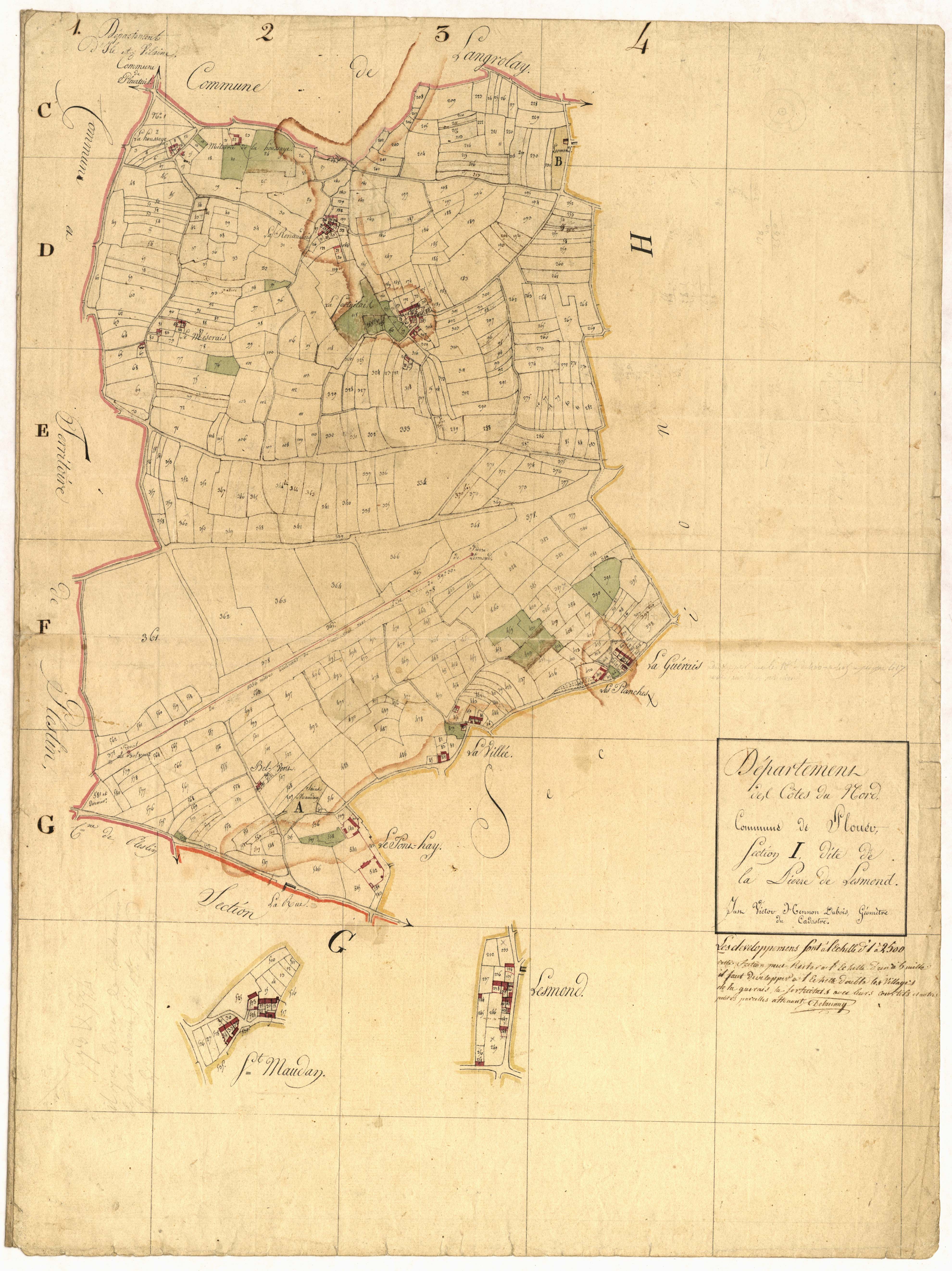 Plouër-sur-Rance - Section I, dite de la Pierre de Lesmond