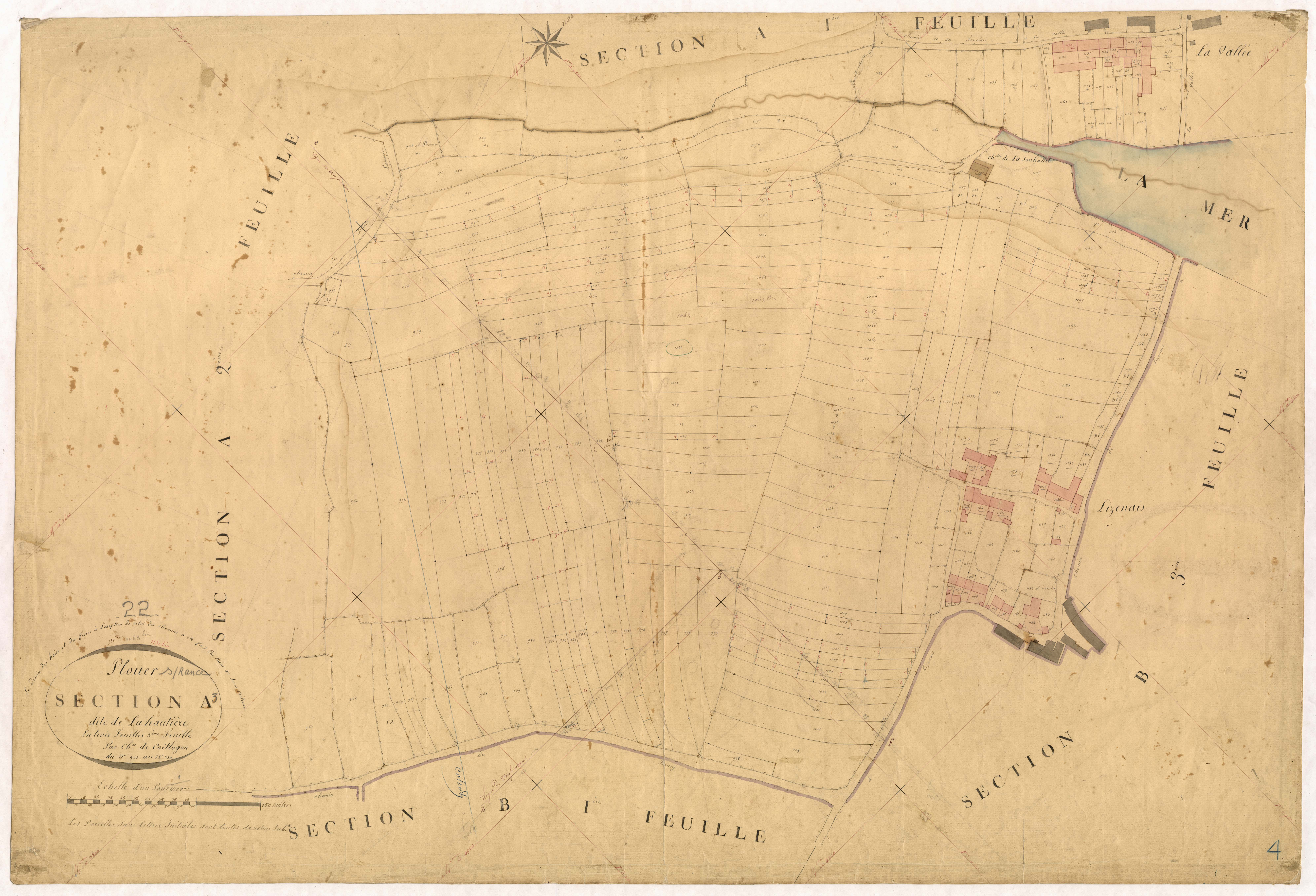 Plouër-sur-Rance - Section A, 3e feuille