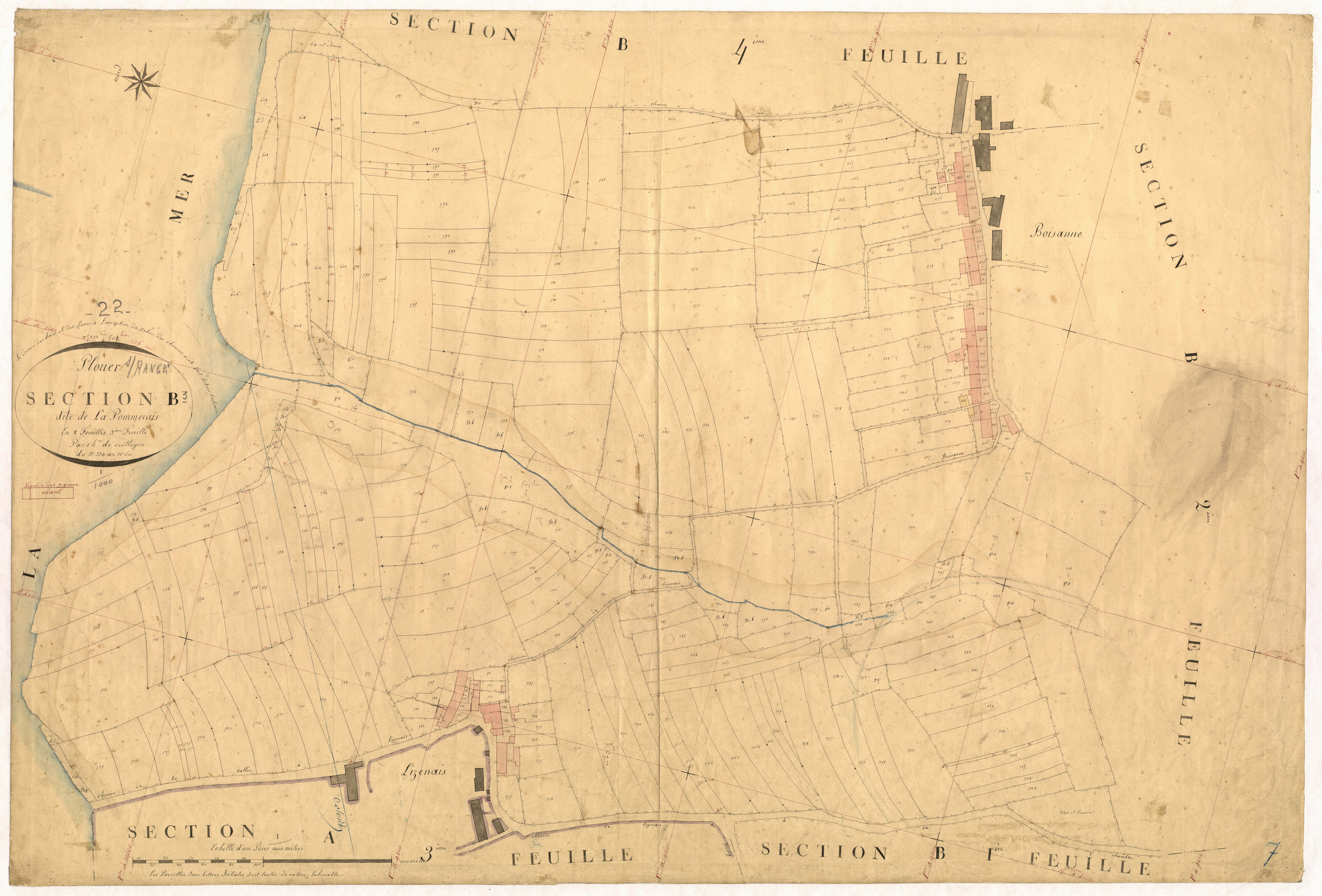 Plouër-sur-Rance - Section B, 3e feuille